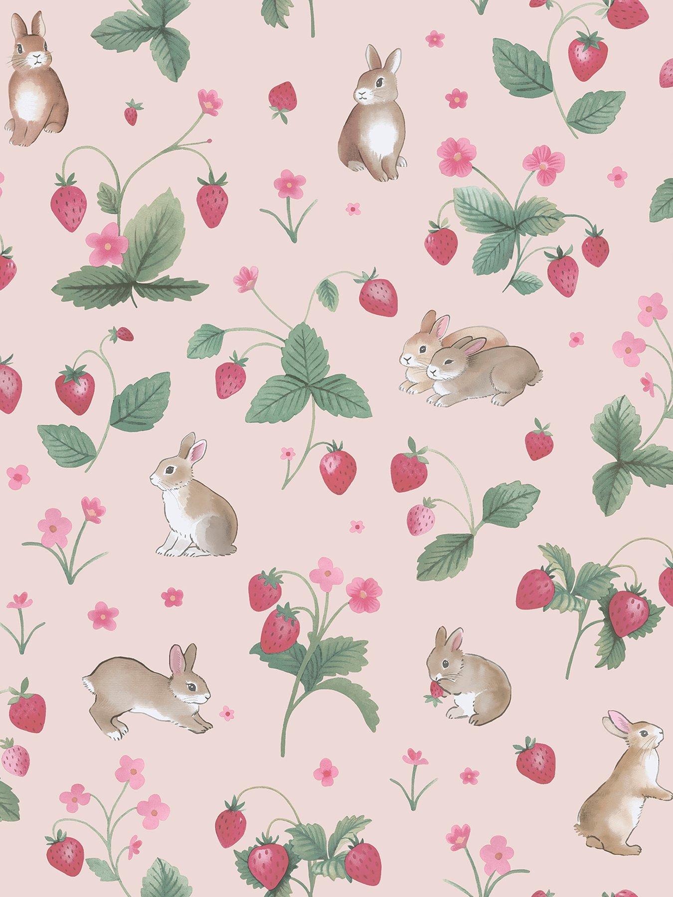 holden-decor-bunnies-berries-pink-wallpaperstillFront
