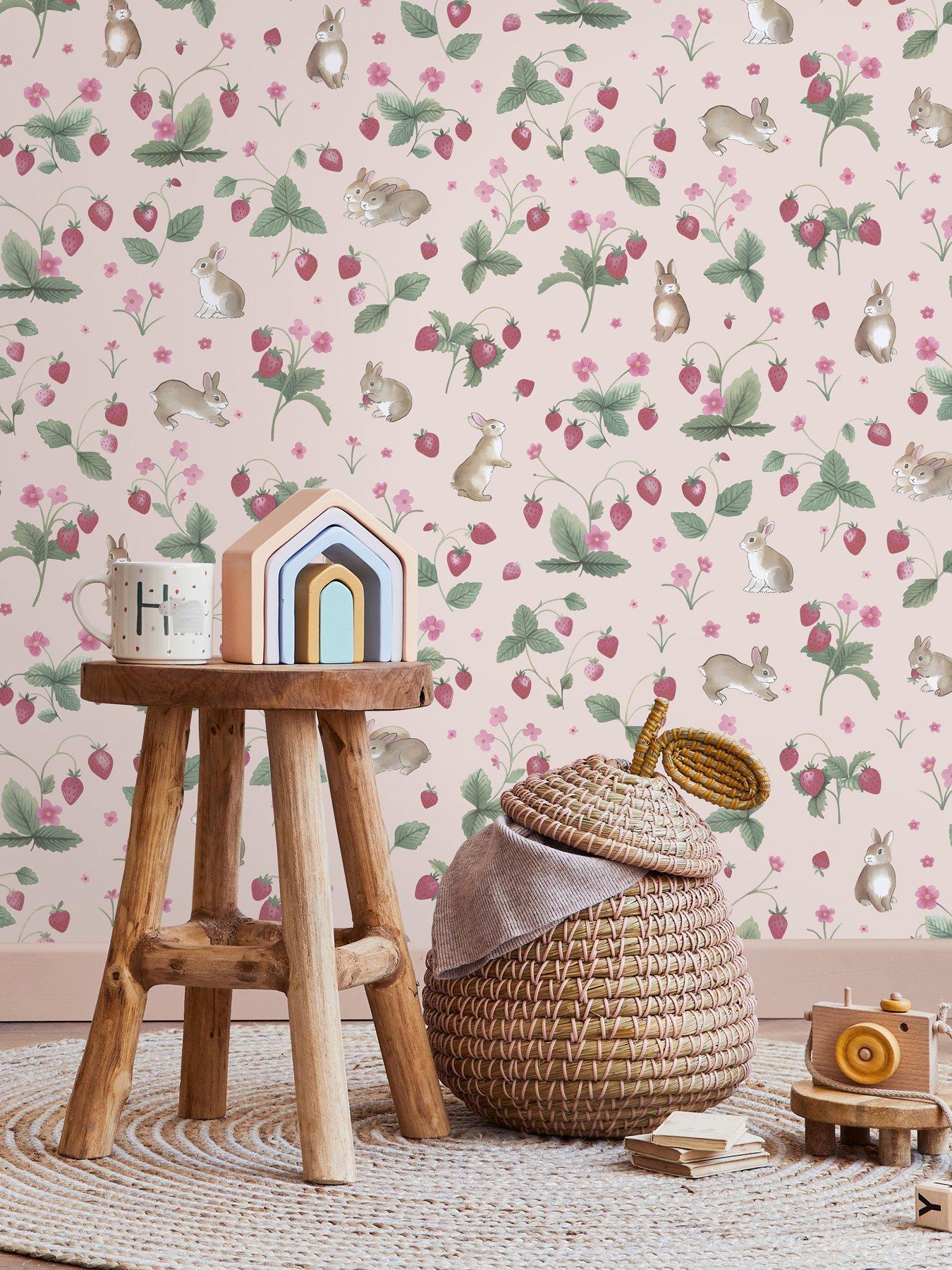 holden-decor-bunnies-berries-pink-wallpaperback