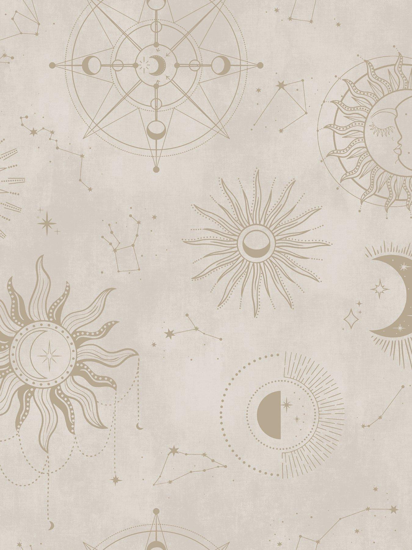 Image 2 of 6 of Holden Decor Cosmic Cream Gold Wallpaper