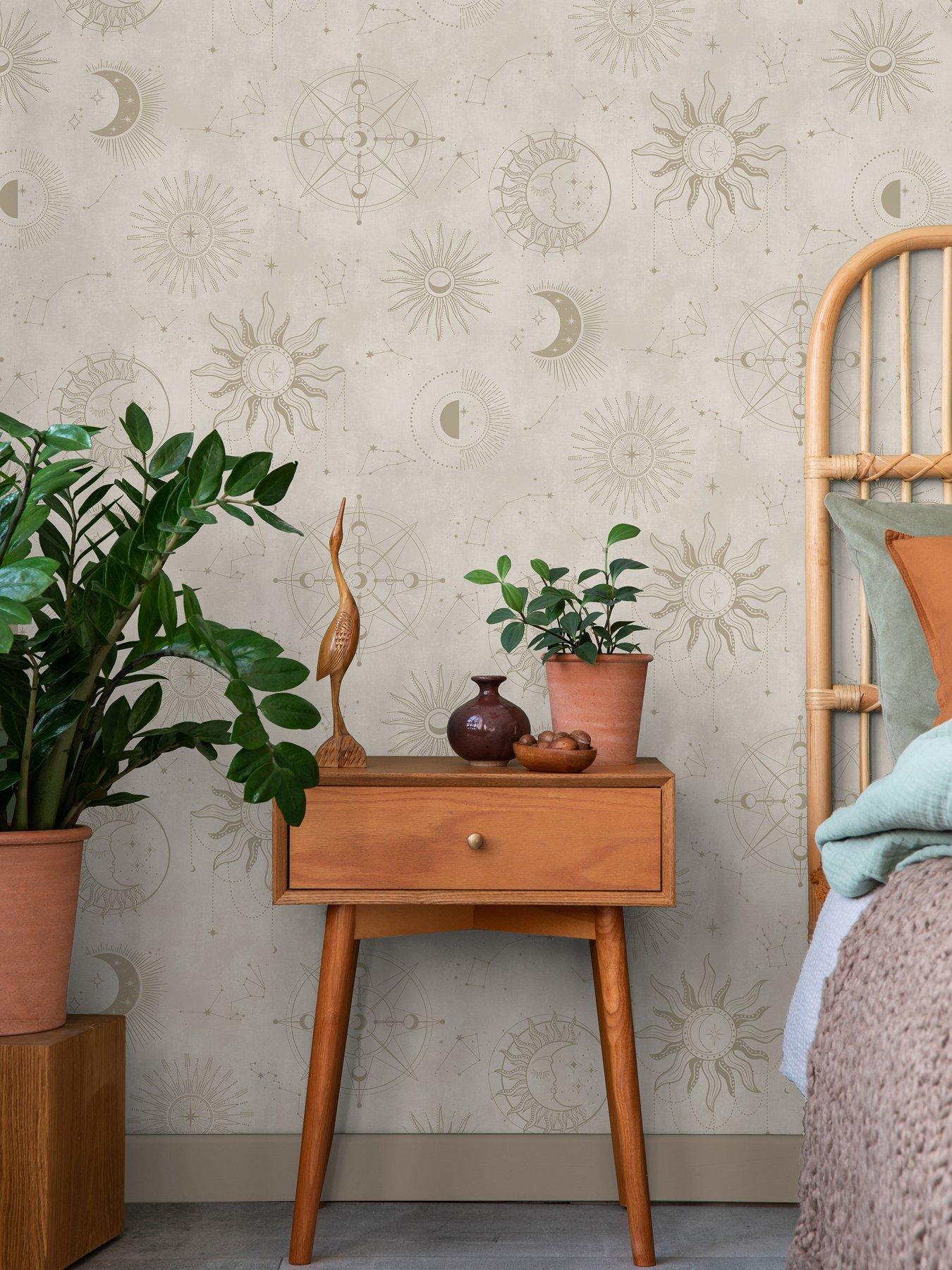 Image 3 of 6 of Holden Decor Cosmic Cream Gold Wallpaper