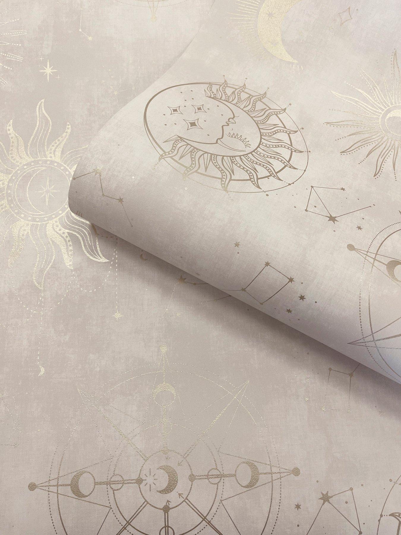 Image 6 of 6 of Holden Decor Cosmic Cream Gold Wallpaper