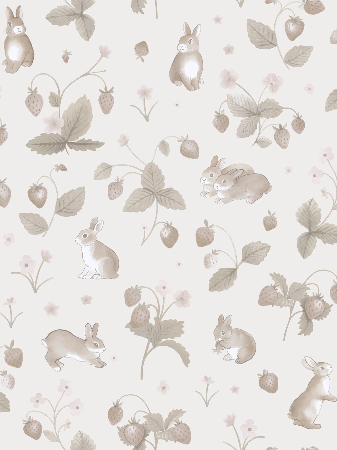 holden-decor-bunnies-berries-neutral-wallpaperstillFront