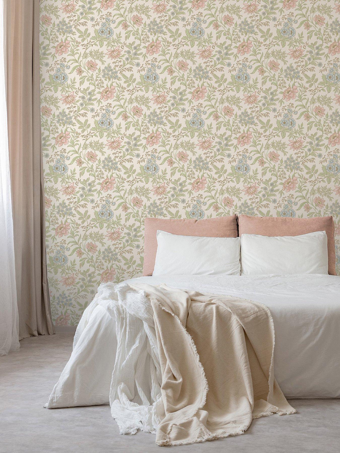 rasch-garden-muse-pink-green-wallpaperback