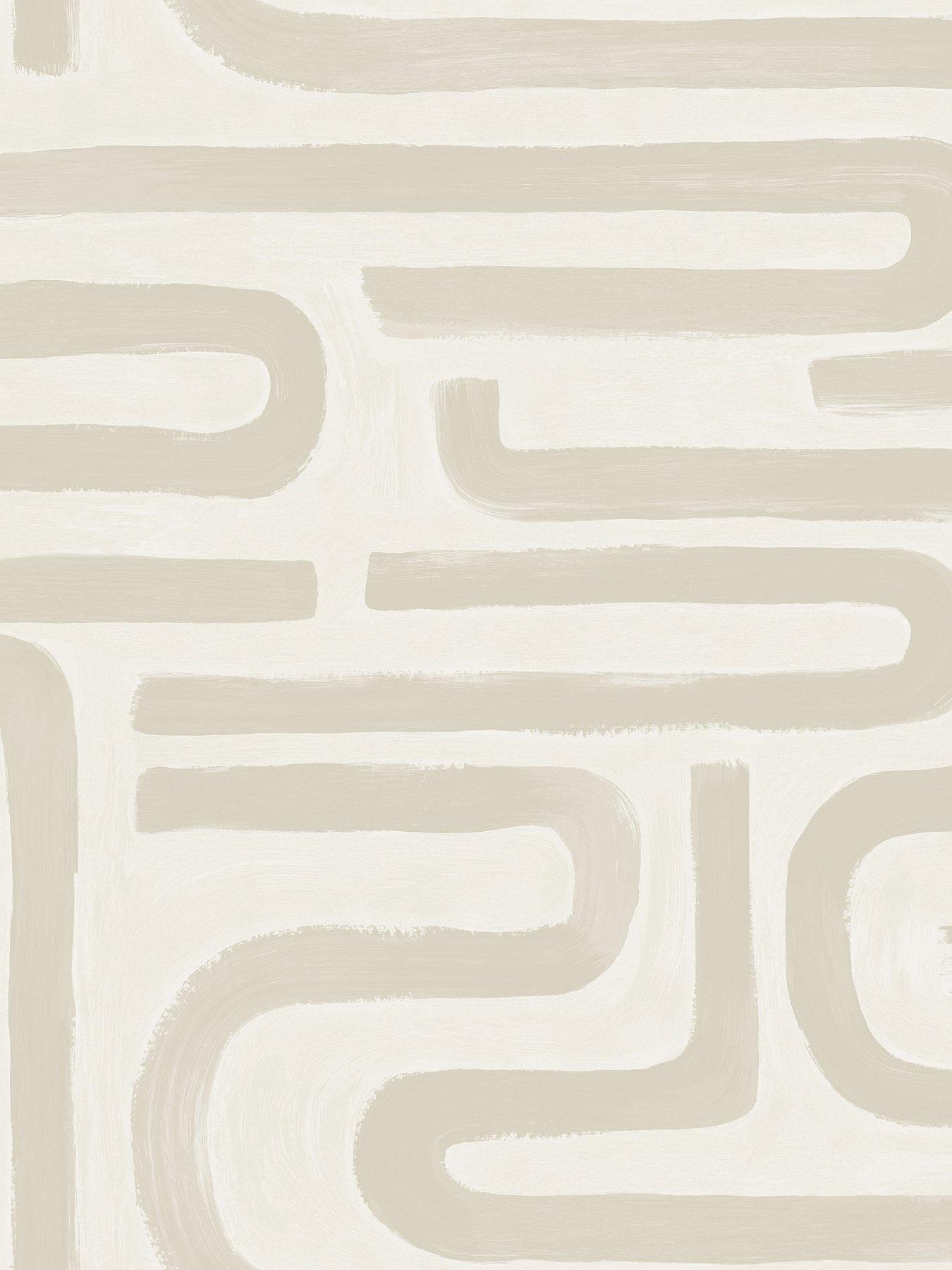 Image 2 of 6 of Holden Decor Brushed Geo Neutral Wallpaper