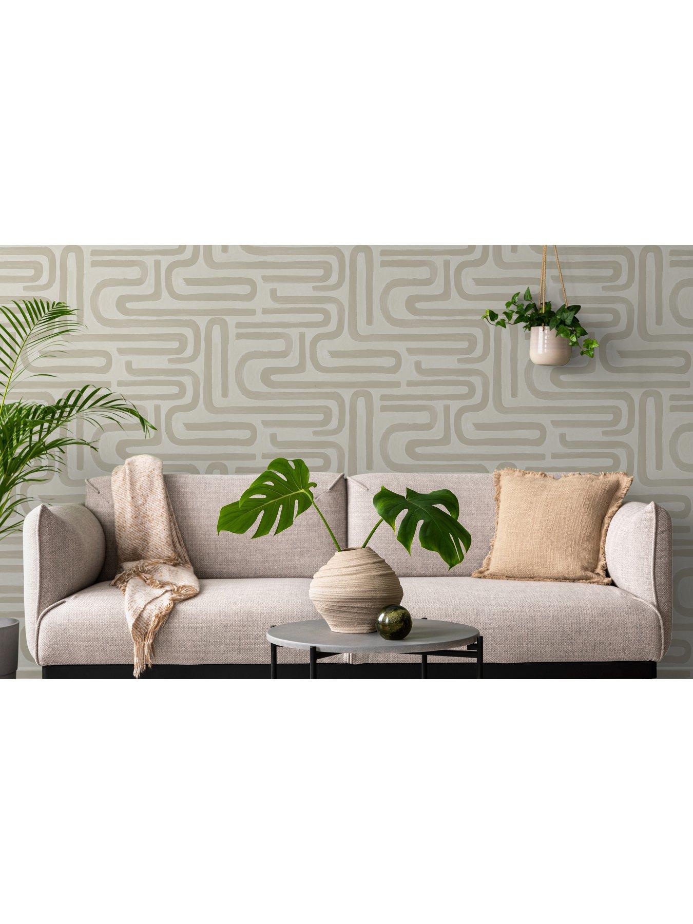 Image 5 of 6 of Holden Decor Brushed Geo Neutral Wallpaper