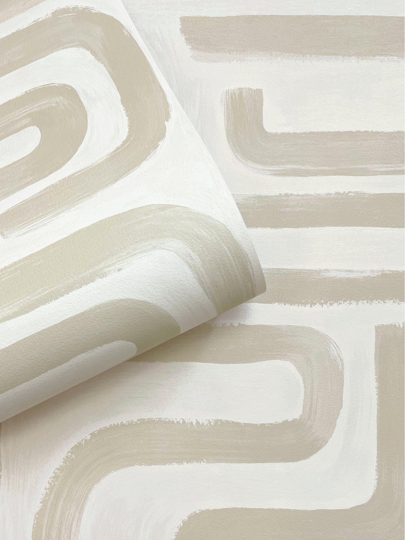 Image 6 of 6 of Holden Decor Brushed Geo Neutral Wallpaper
