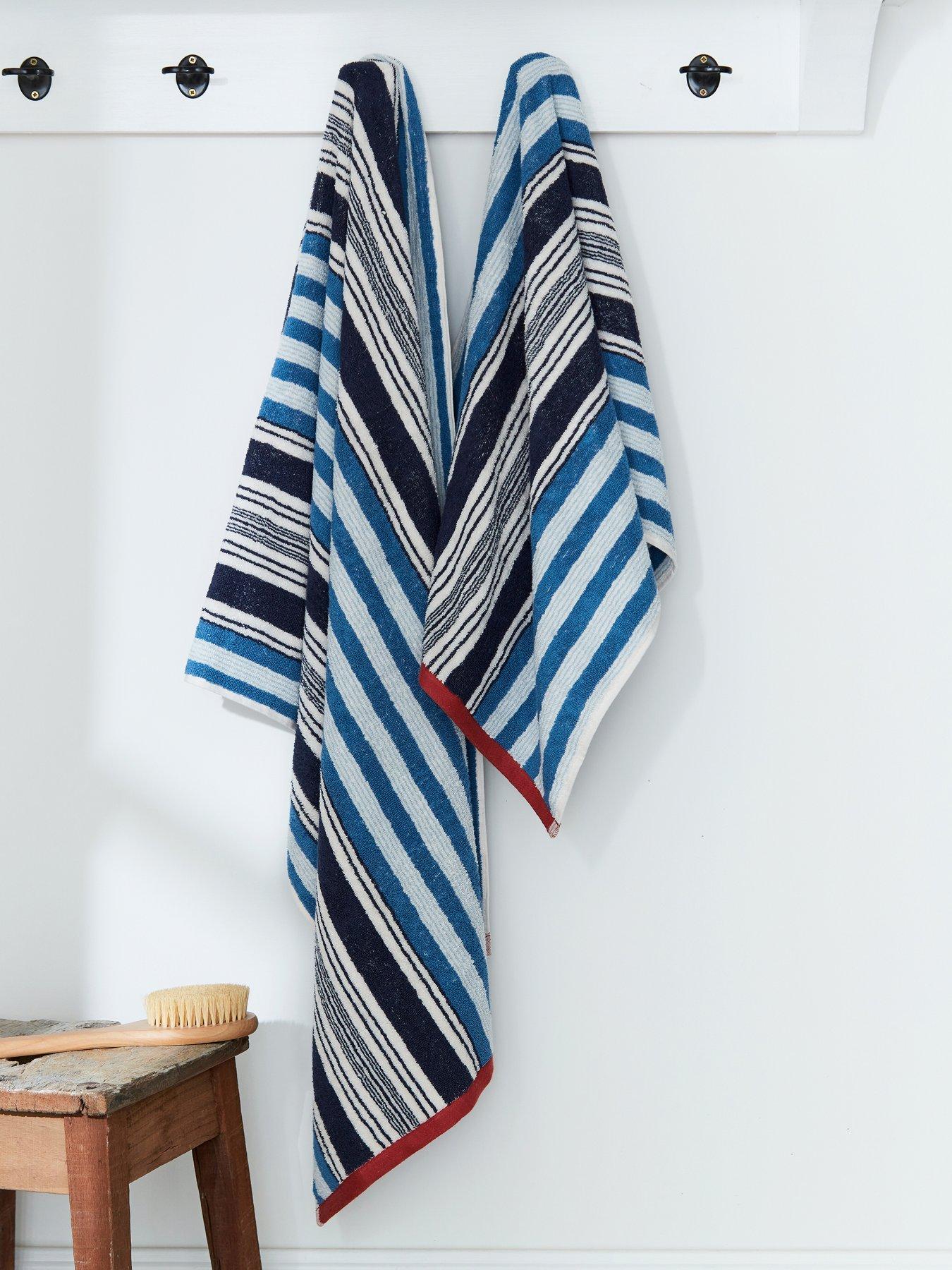 Helena Springfield Beach House Stripe Bath Towel Blue / Red