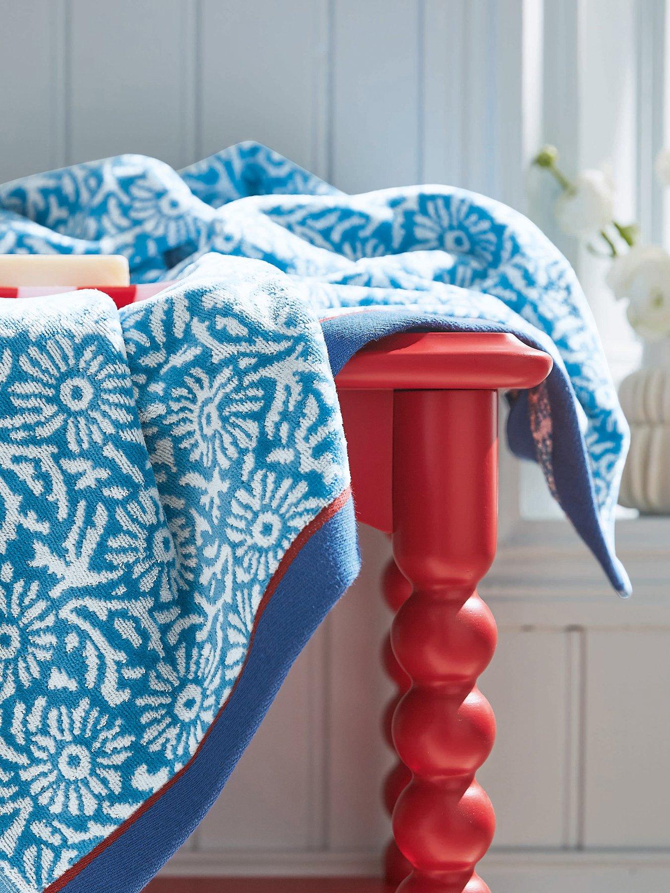 Image 1 of 2 of Land & Shore Aster Towel Collection Blue/Red
