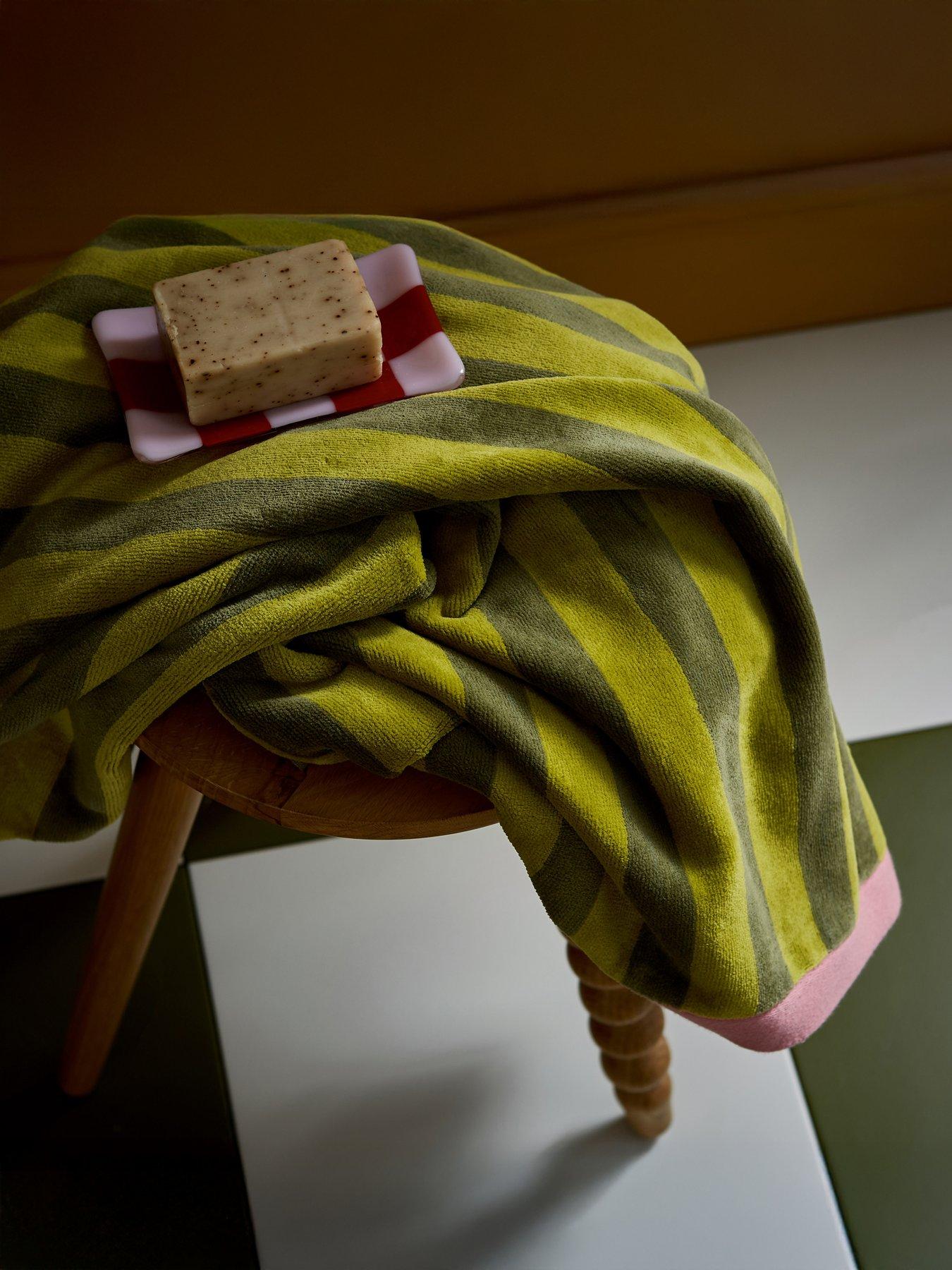 Image 1 of 2 of Land & Shore Grass Stripe Towel Collection Multi