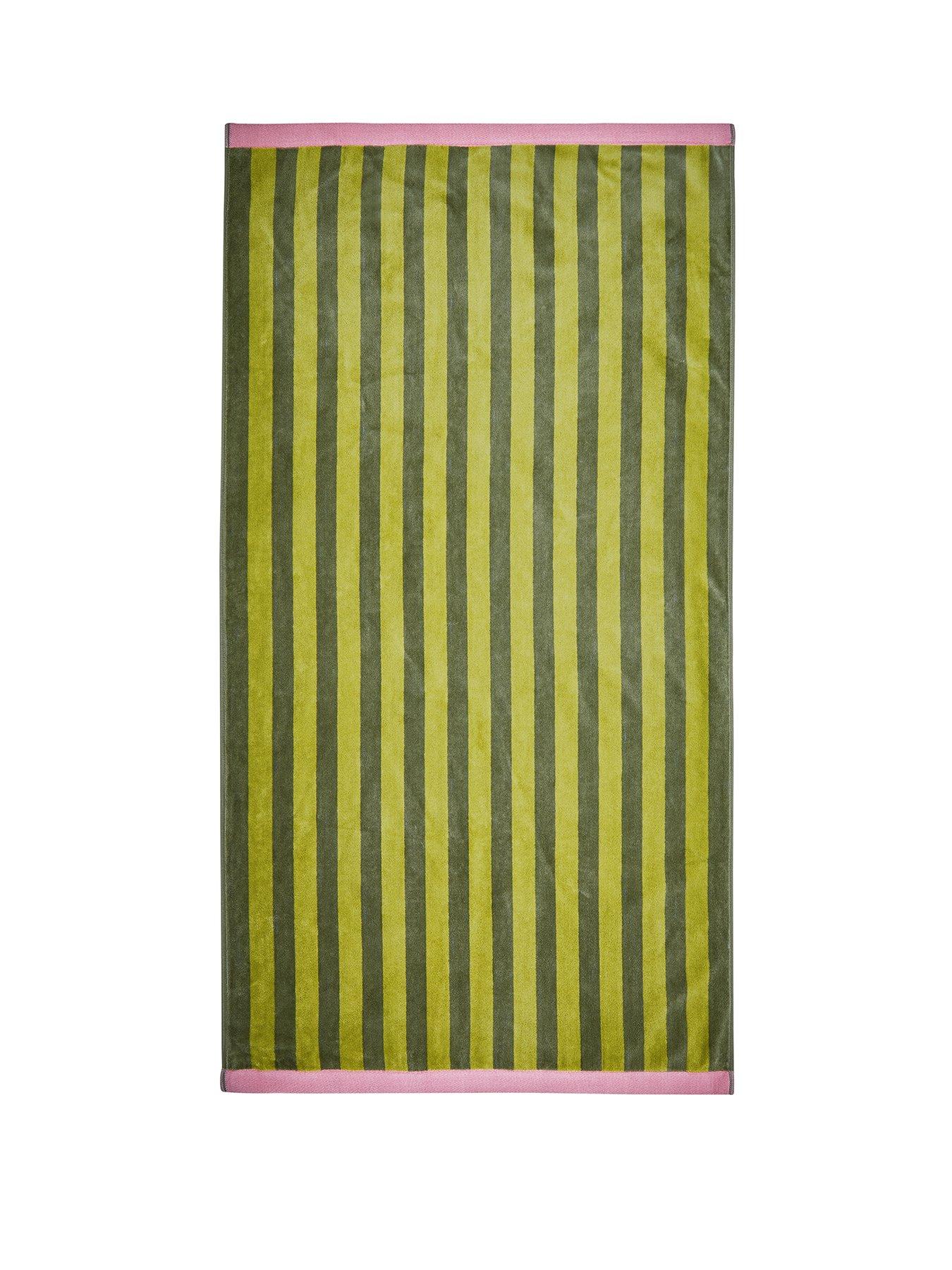 Image 2 of 2 of Land & Shore Grass Stripe Towel Collection Multi