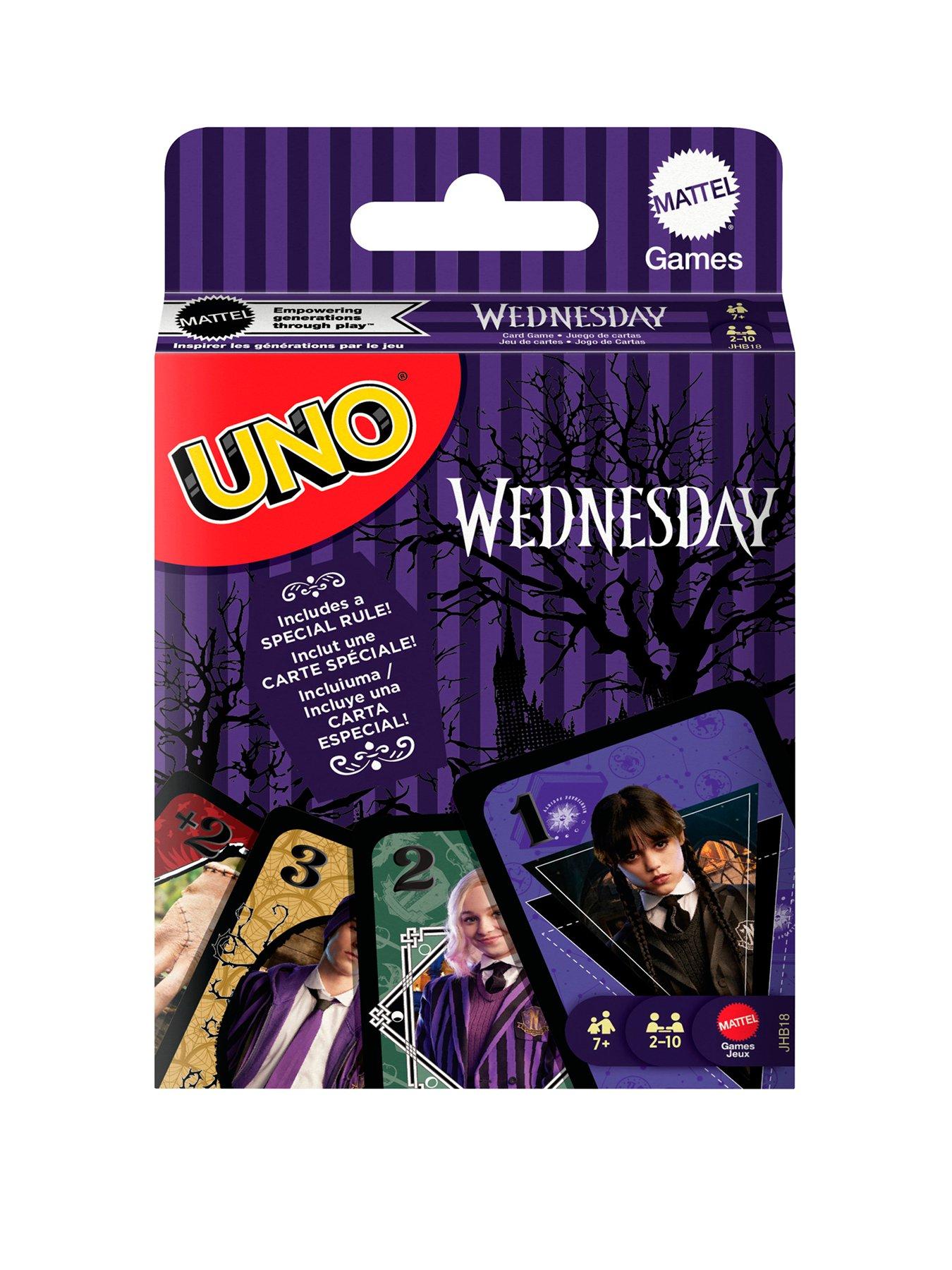 Uno UNO Wednesday Card Game for Kid, Adult  &  Family Nights, Toy Collectible Inspired by the Series