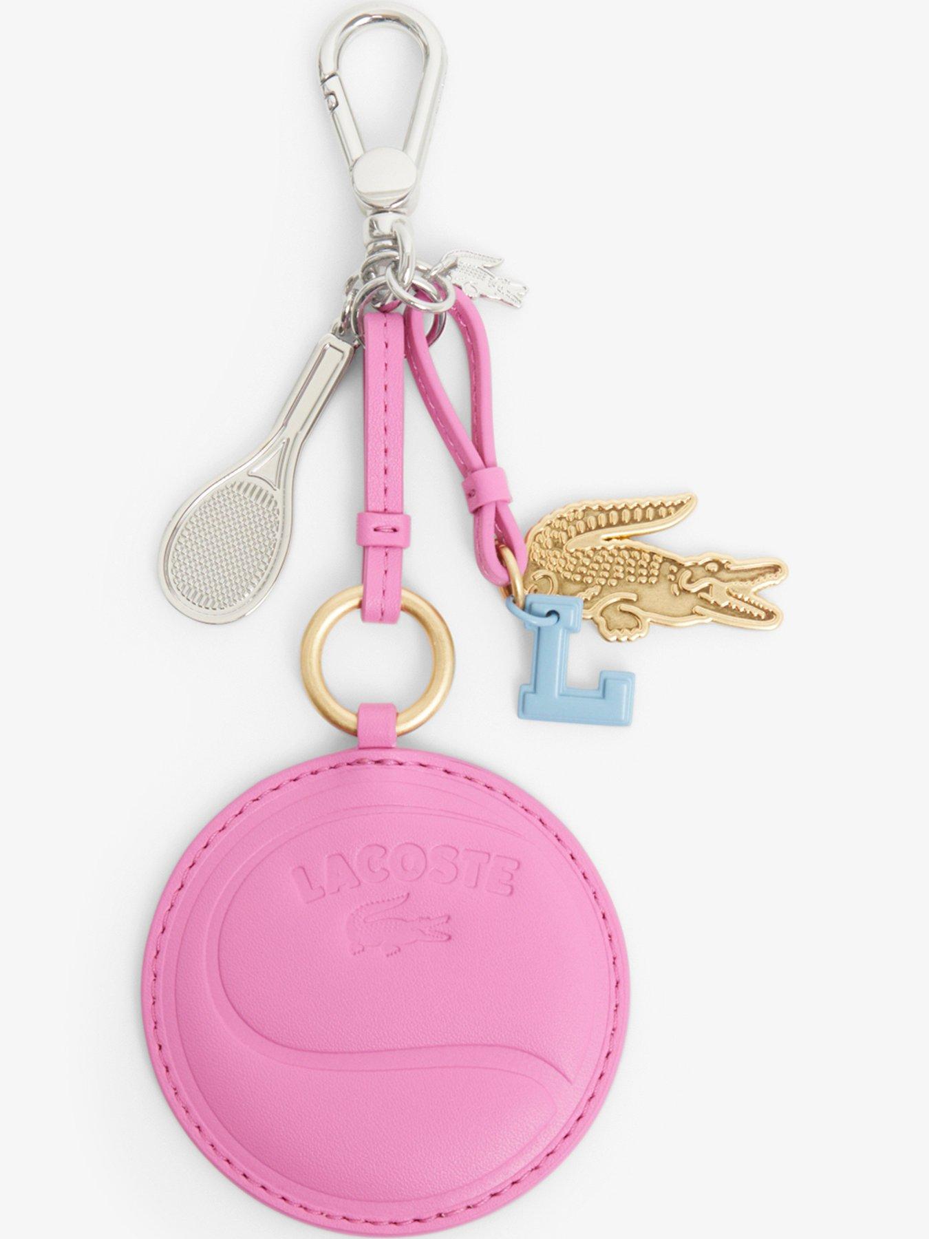 Lacoste Tennis Racket Mirror L Charms Key Ring - Pink