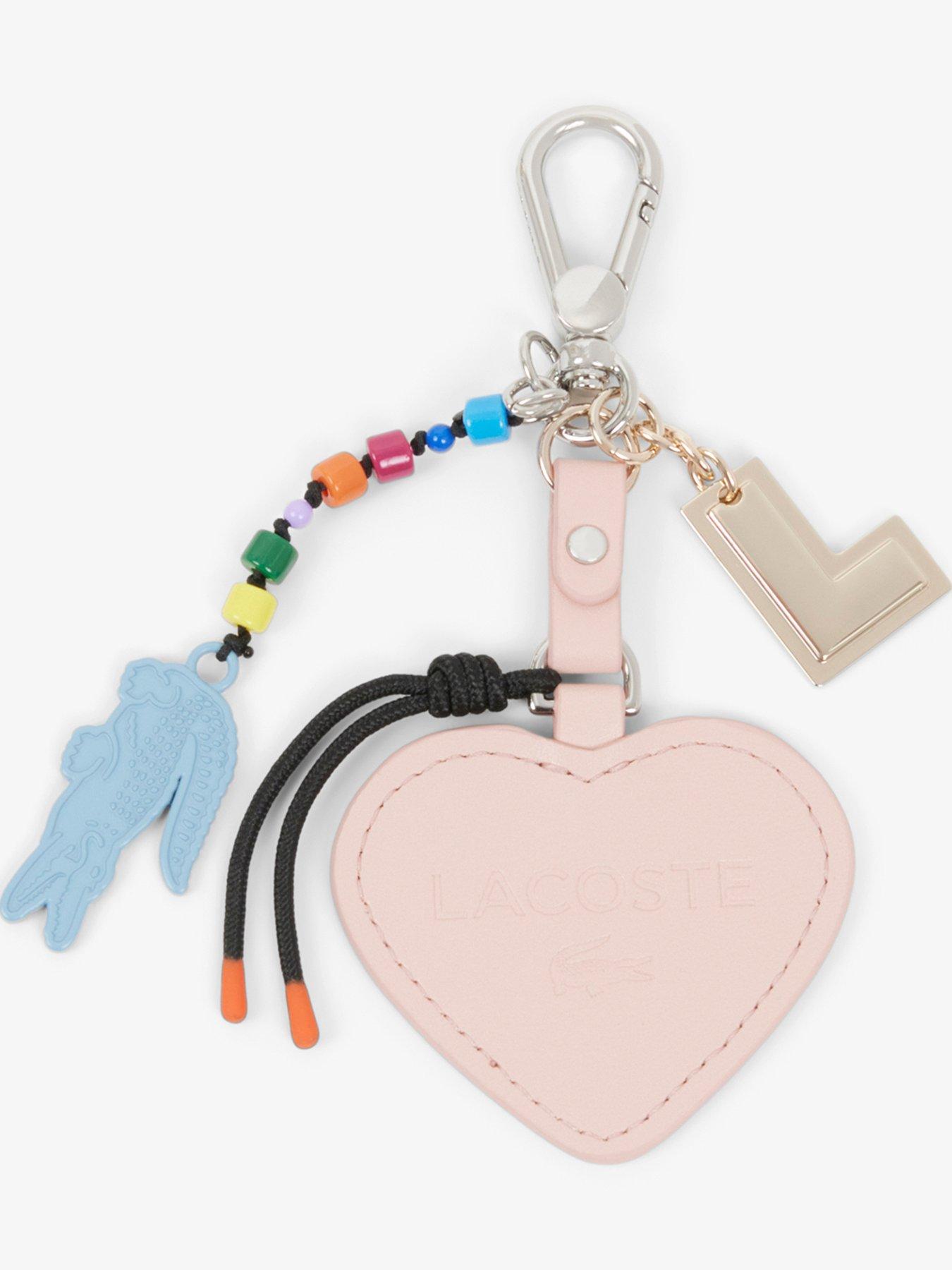 Lacoste Crocodile Heart L Charms Key Ring - Pink Nidus