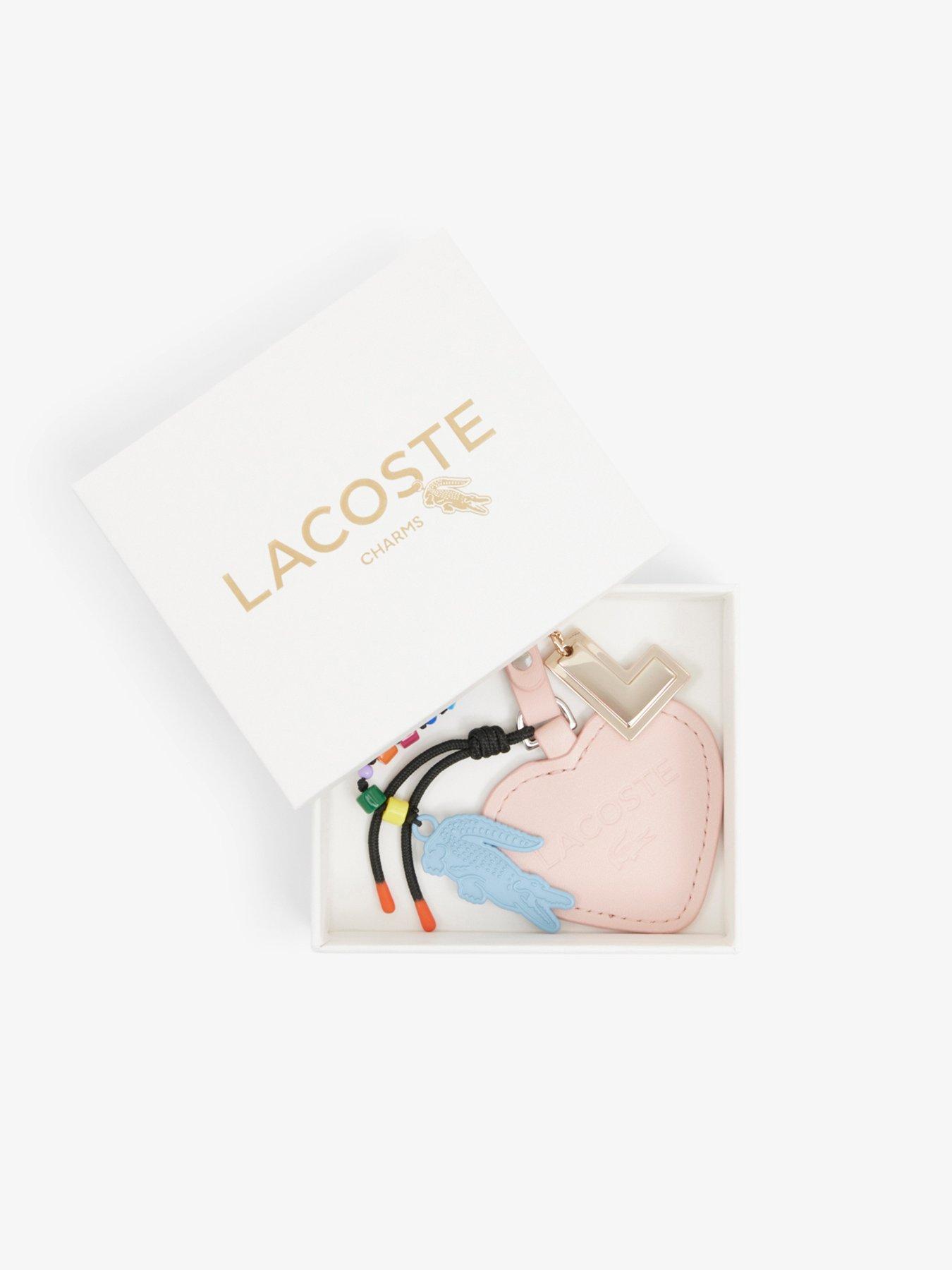 Image 2 of 2 of Lacoste Crocodile Heart L Charms Key Ring - Pink Nidus