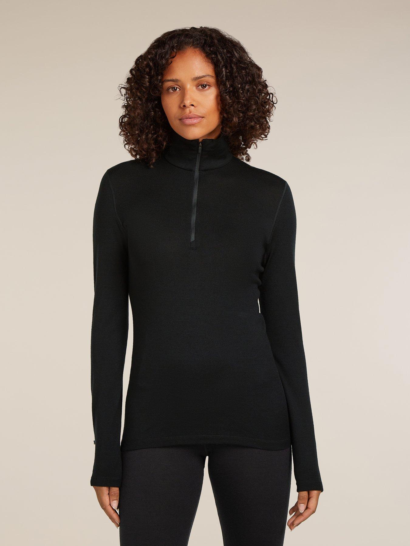 icebreaker-womens-260-tech-12-zip-top-blackfront