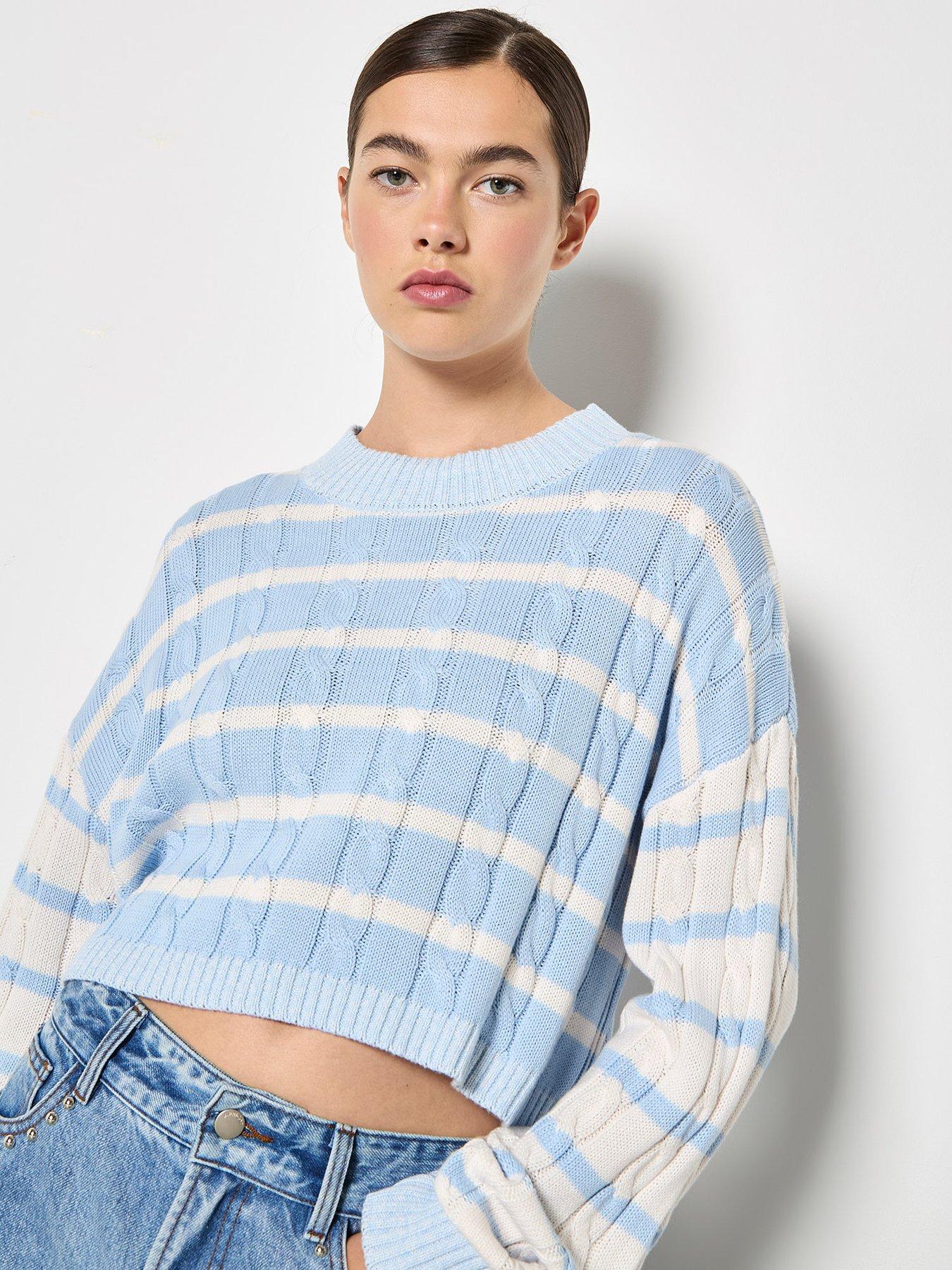 Image 4 of 4 of Apricot Apricot Stripe Contrast Slv Jumper