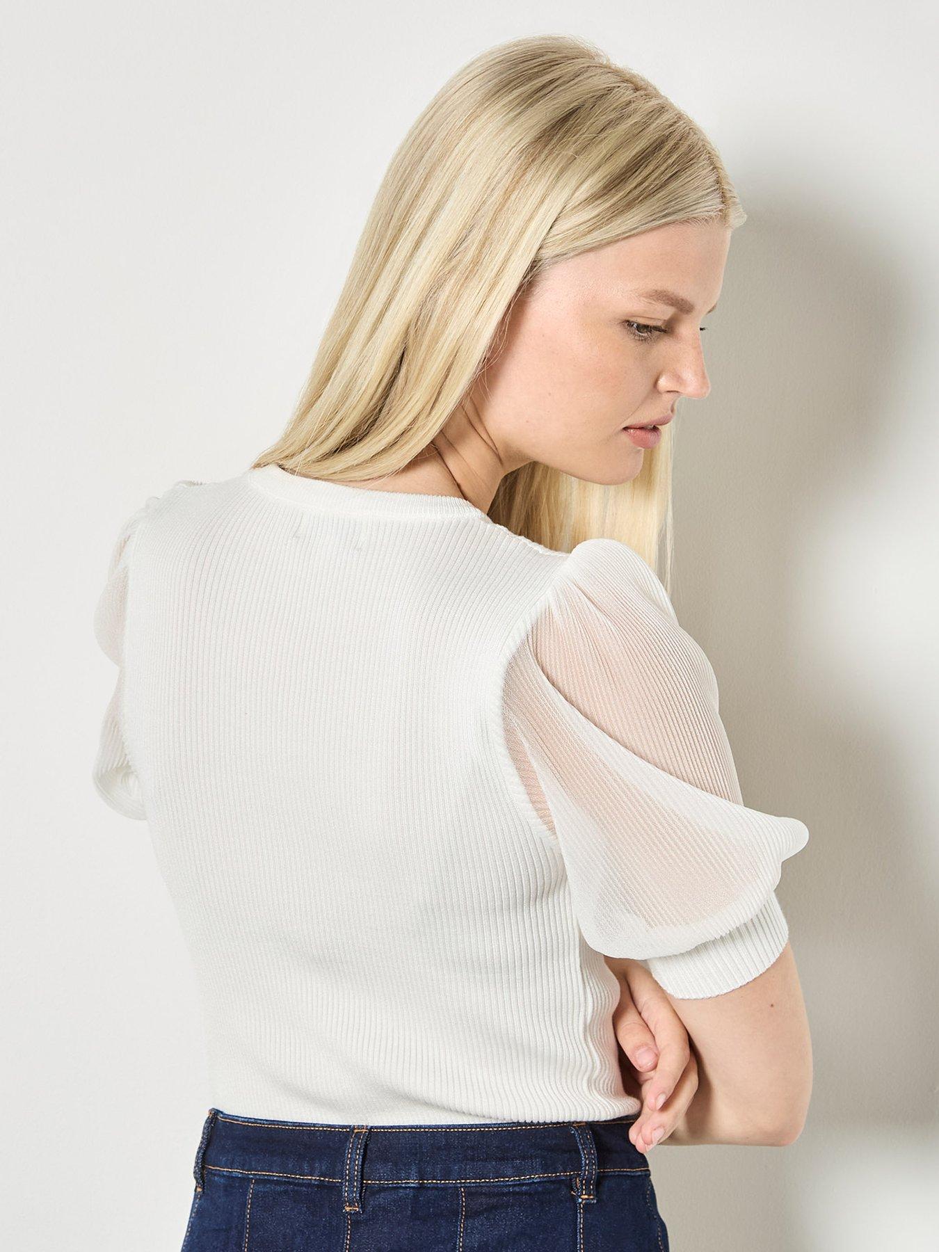apricot-plisse-short-sleeve-ribbed-knit-top-whitestillFront