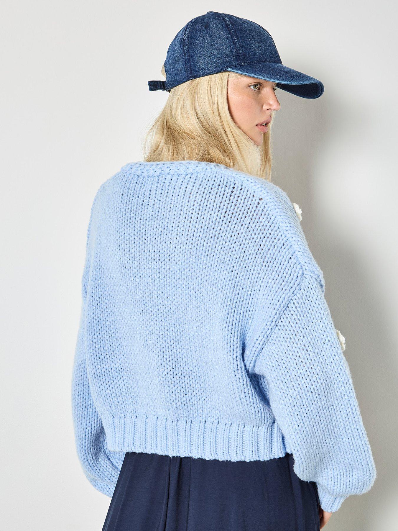 apricot-colourful-daisies-open-cardigan-bluestillFront
