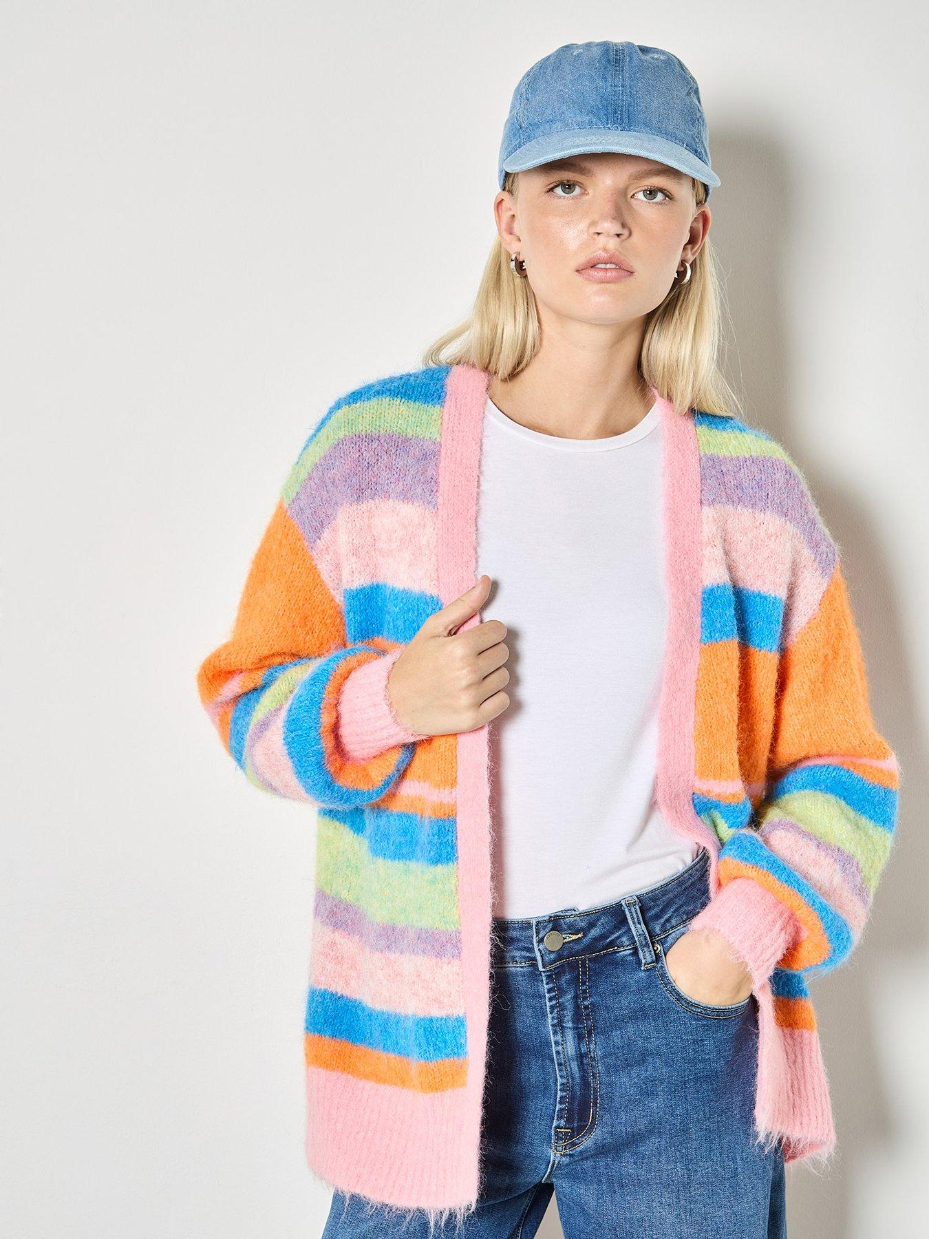 apricot-knitted-stripe-cardigan-multifront