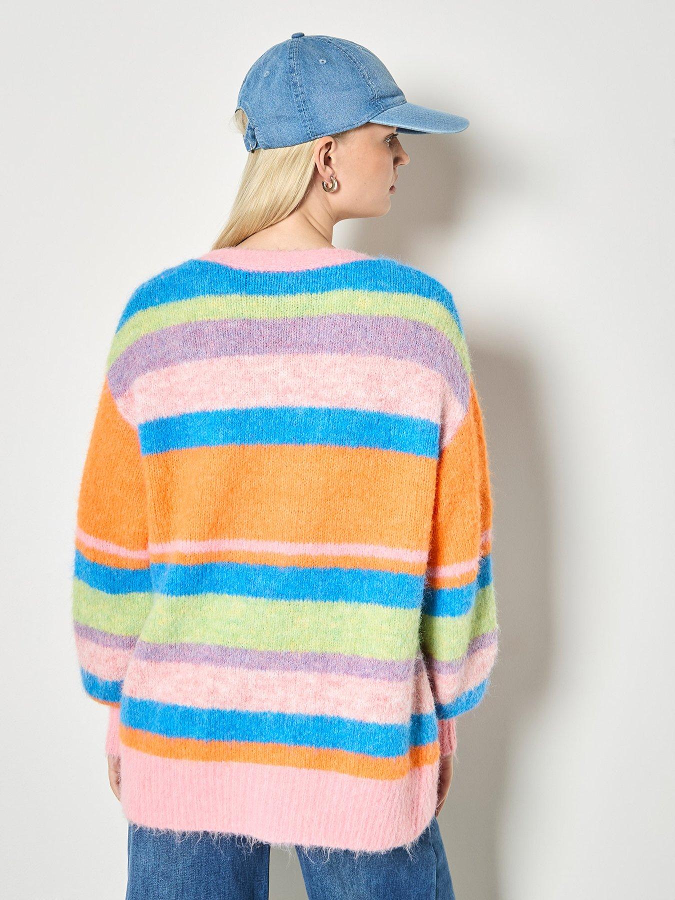 apricot-knitted-stripe-cardigan-multistillFront