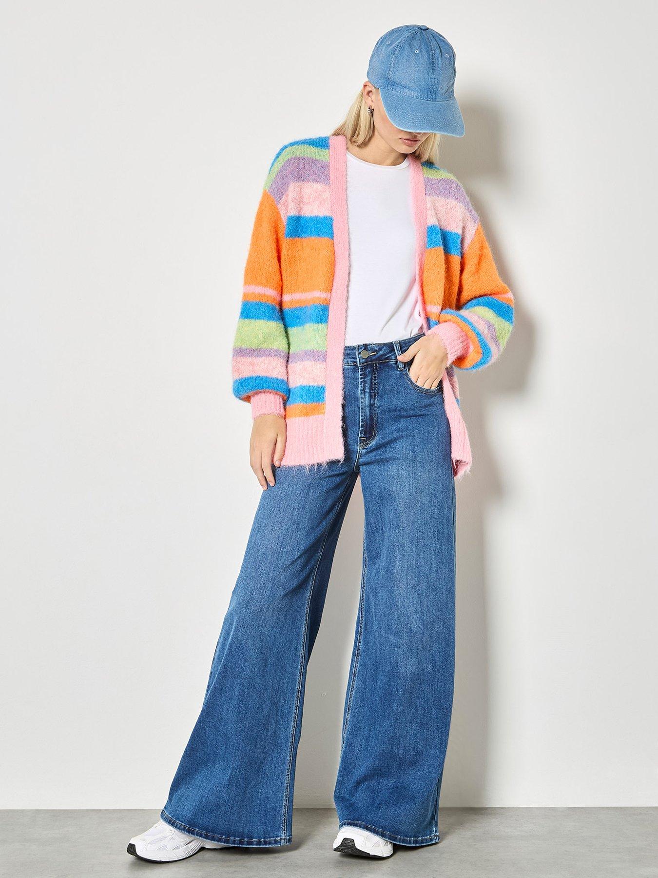 apricot-knitted-stripe-cardigan-multiback