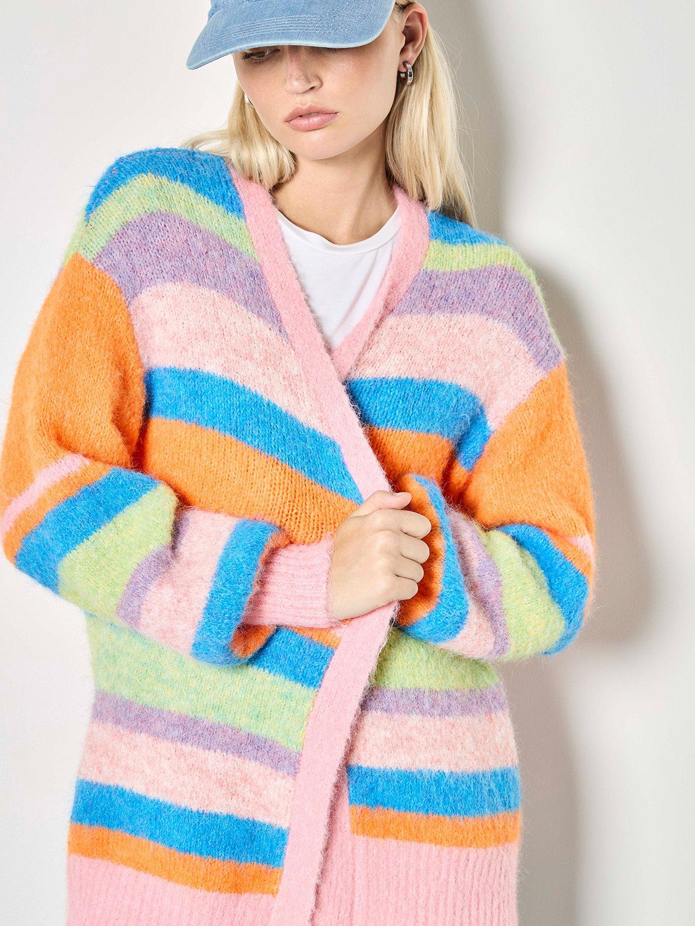 apricot-knitted-stripe-cardigan-multidetail