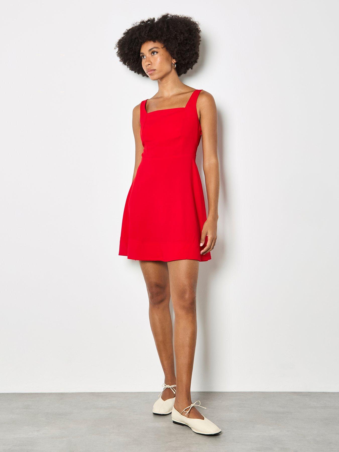 apricot-fit-and-flare-mini-dress-redback
