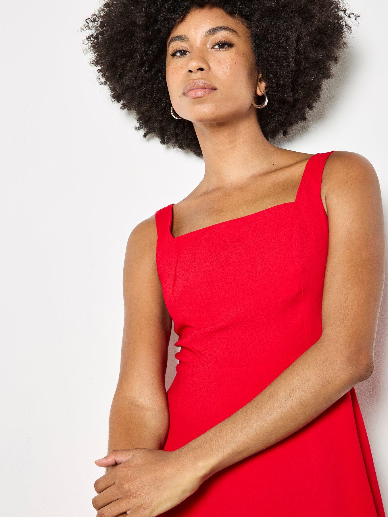 apricot-fit-and-flare-mini-dress-redoutfit