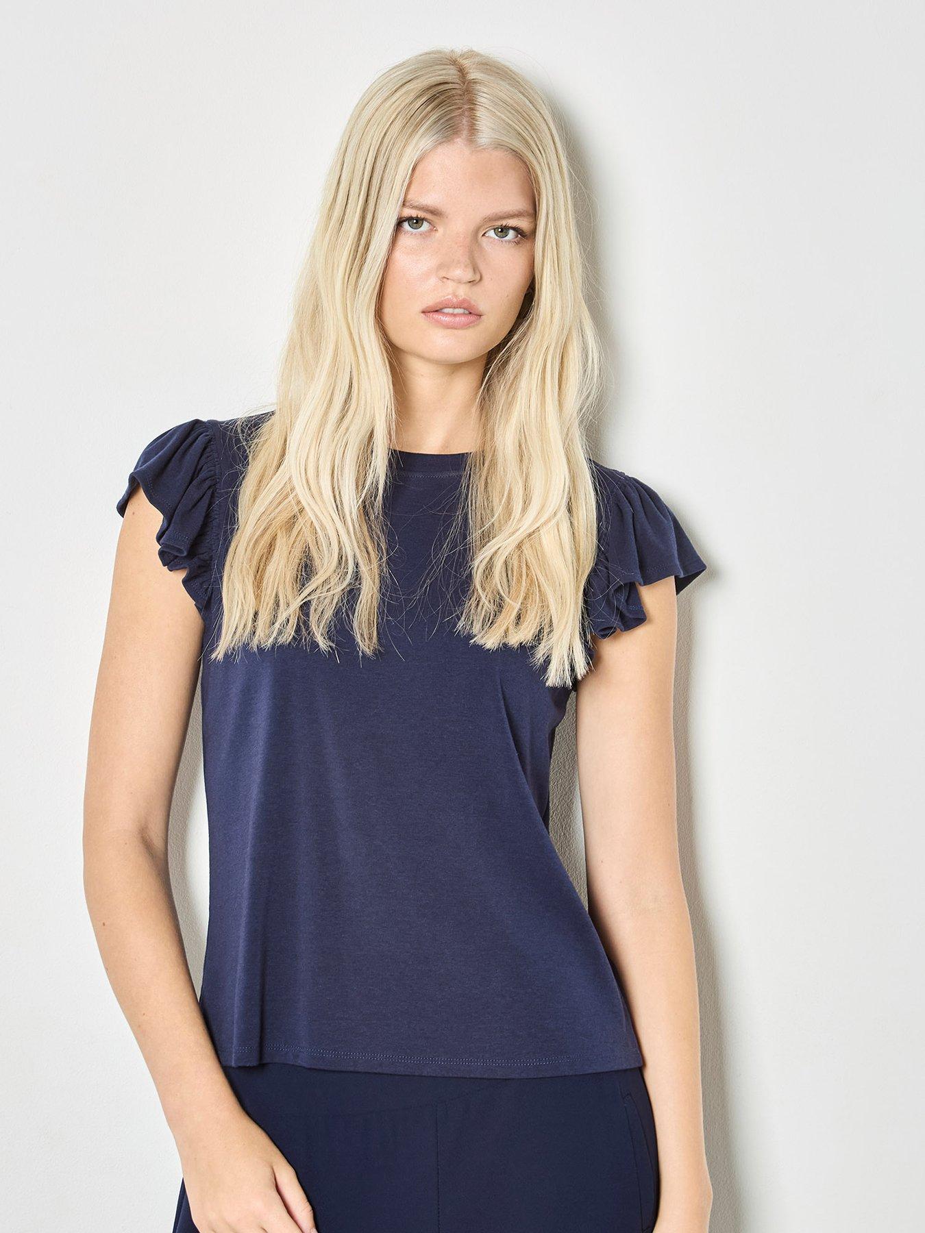 apricot-fine-rib-ruffle-t-shirt-blue