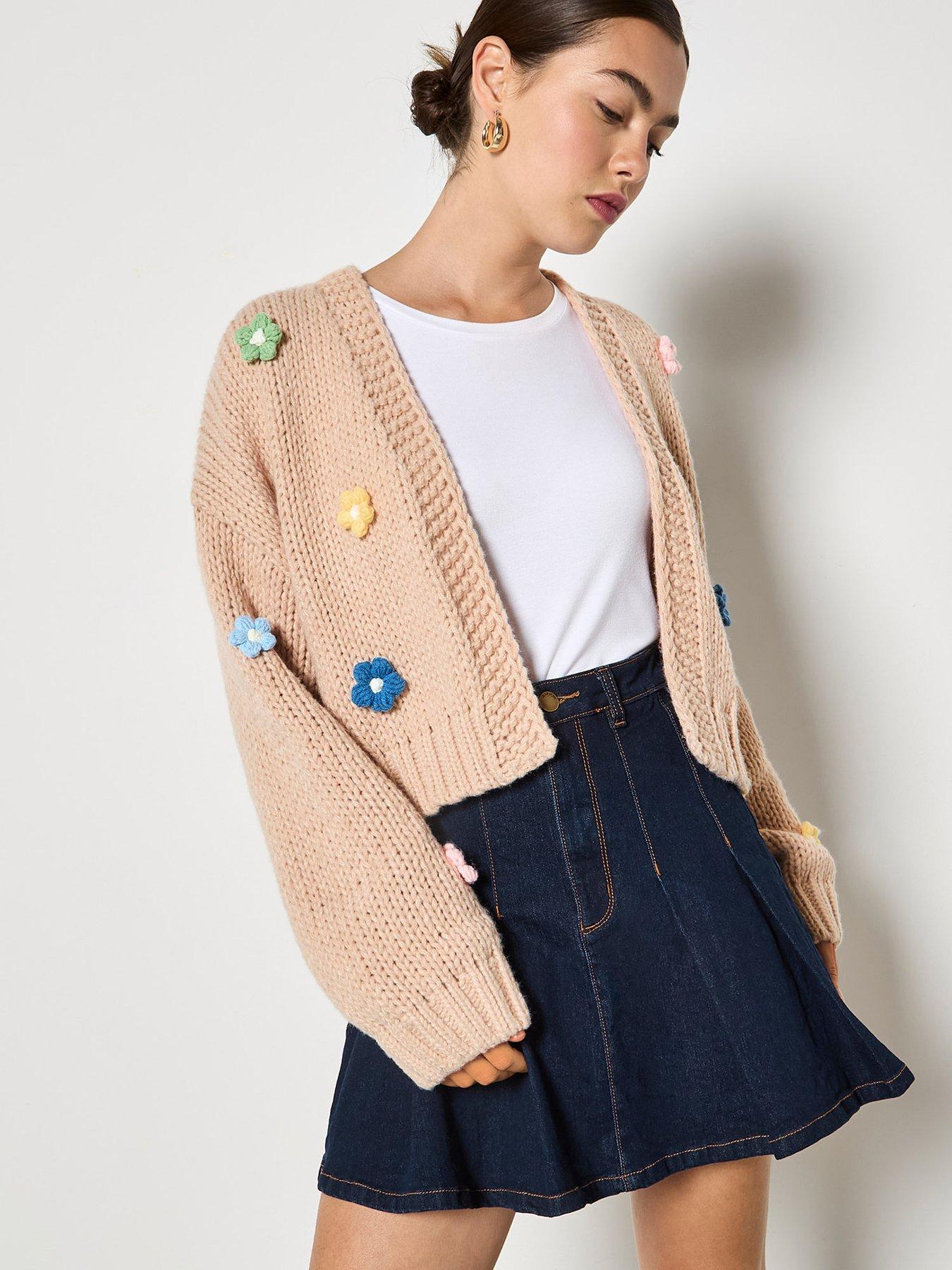 apricot-apricot-denim-pleated-mini-skirtfront
