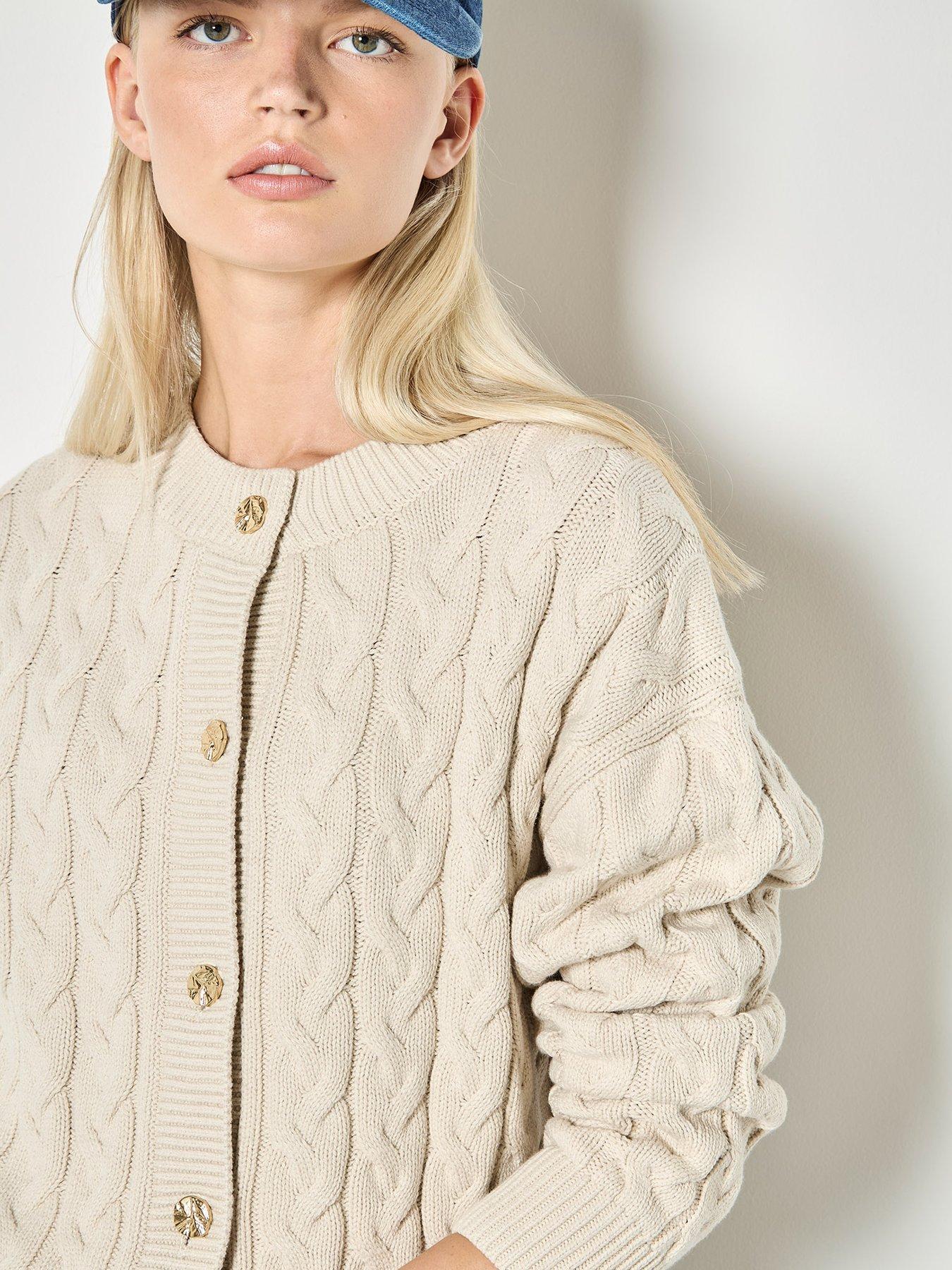 apricot-apricot-metal-button-cable-knit-cardiganoutfit