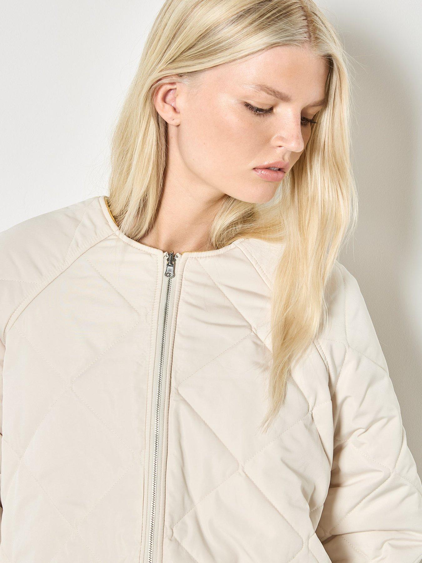 apricot-check-fleece-reversible-quilted-jacket-creamoutfit