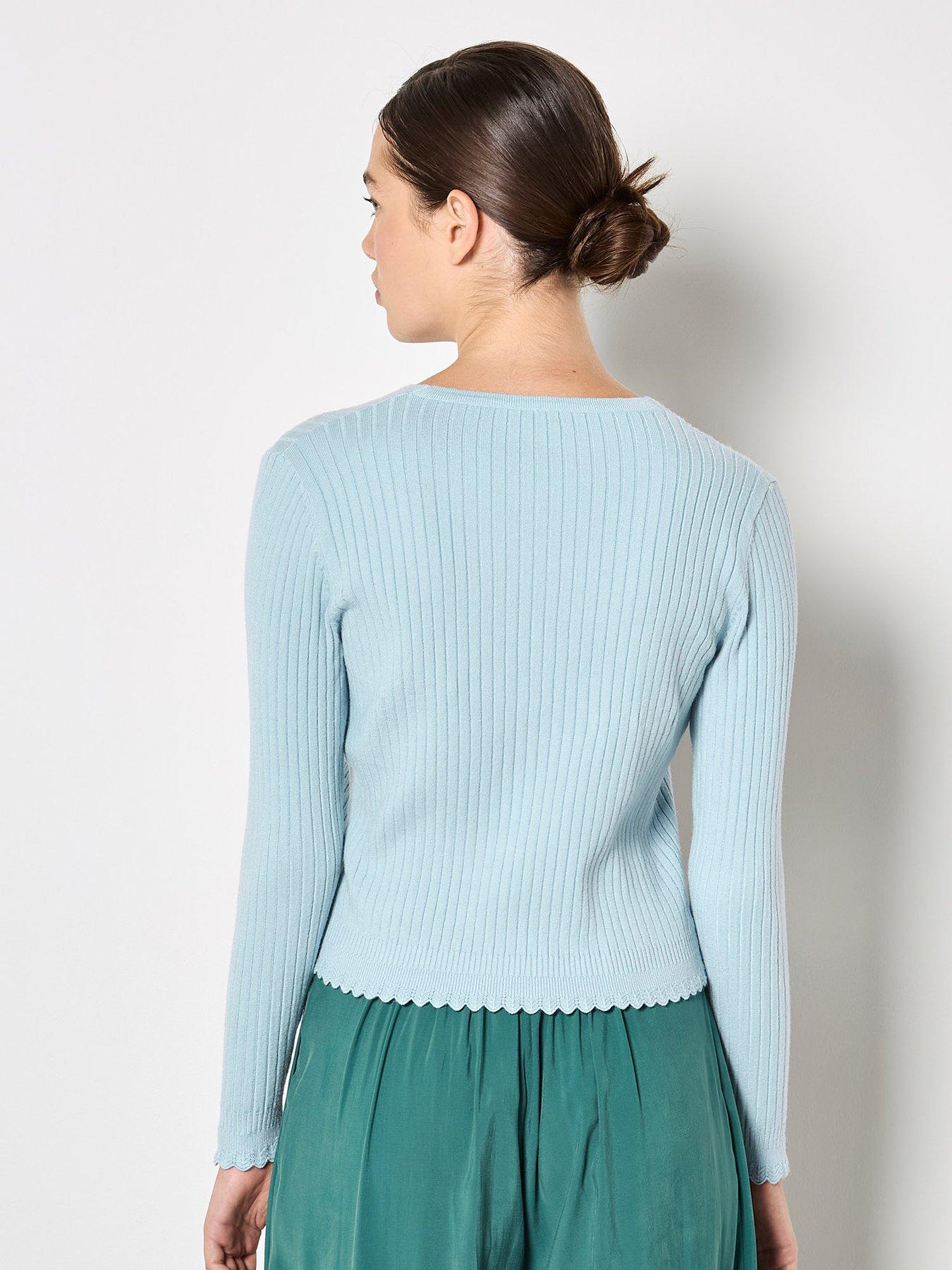 apricot-apricot-ribbed-scallop-basic-cardiganstillFront