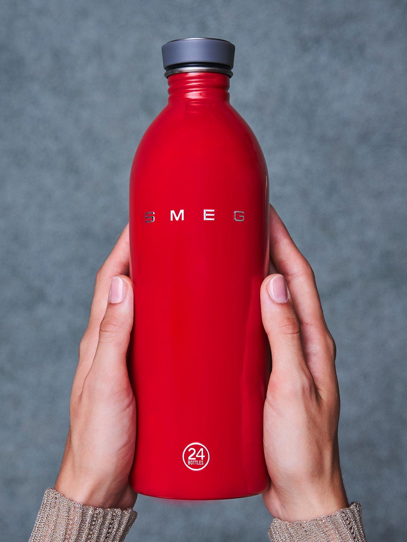 Image 1 of 6 of Smeg X 24bottles Lightweight And Leakproof Urban Bottle, Stainless Steel, 1l, Red
