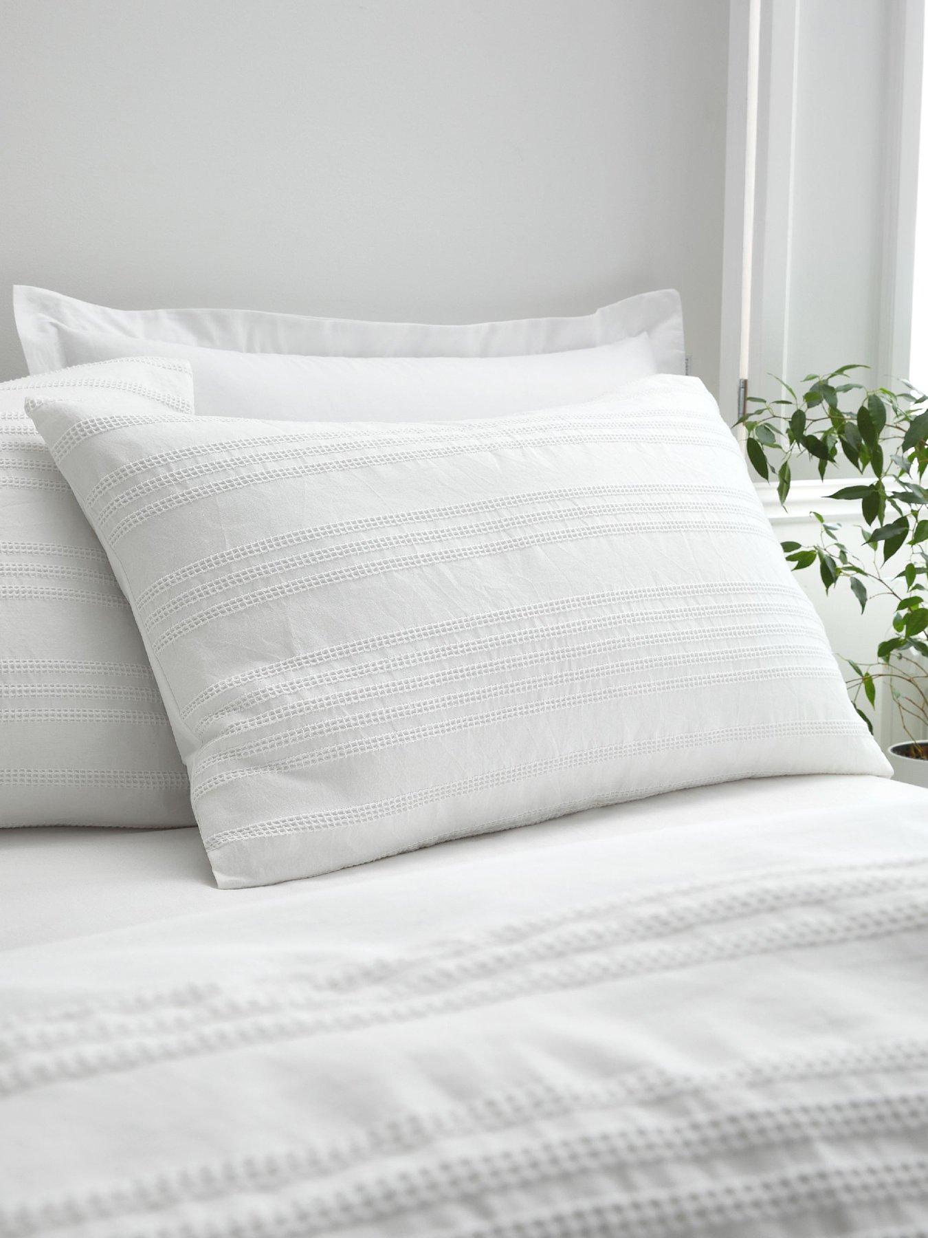 bianca-waffle-cotton-stripe-100-cotton-duvet-set-whiteback