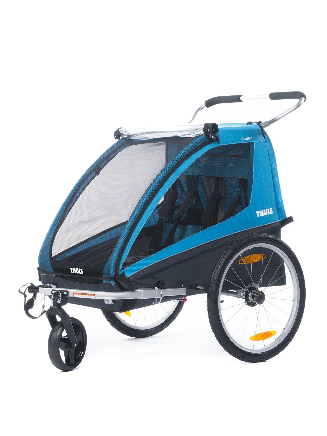 Image 1 of 6 of THULE Coaster XT bike trailer+Stroll- Blue