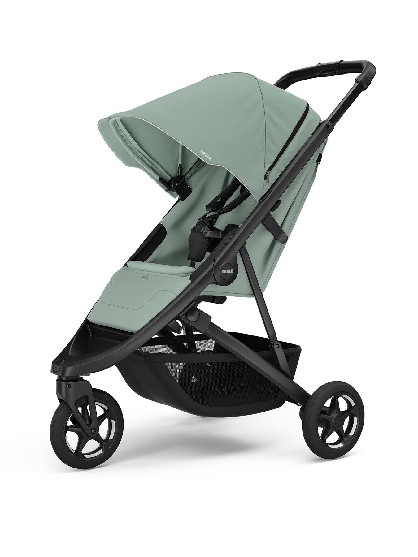 Image 1 of 6 of THULE Spring 2 stroller mist green on black