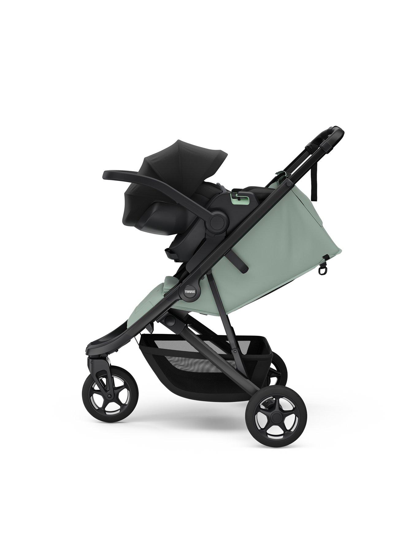Image 4 of 6 of THULE Spring 2 stroller mist green on black