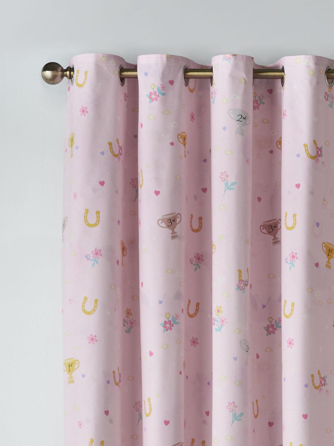 Image 4 of 4 of Catherine Lansfield Happy Horses Curtains 66X72 Inch Cream