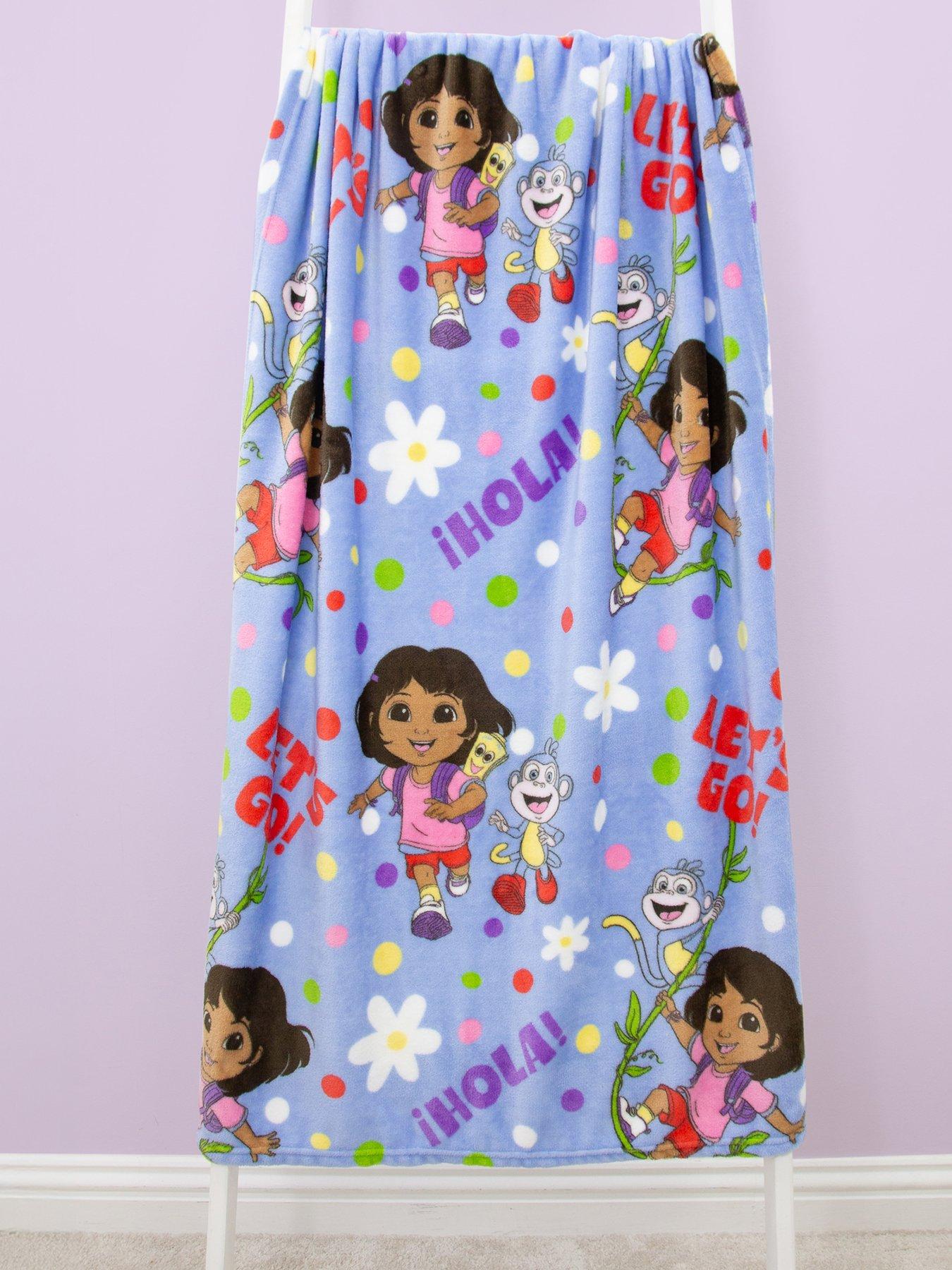 Image 1 of 7 of Dora the Explorer Dora The Explorer Hola Rotary Fleece Blanket
