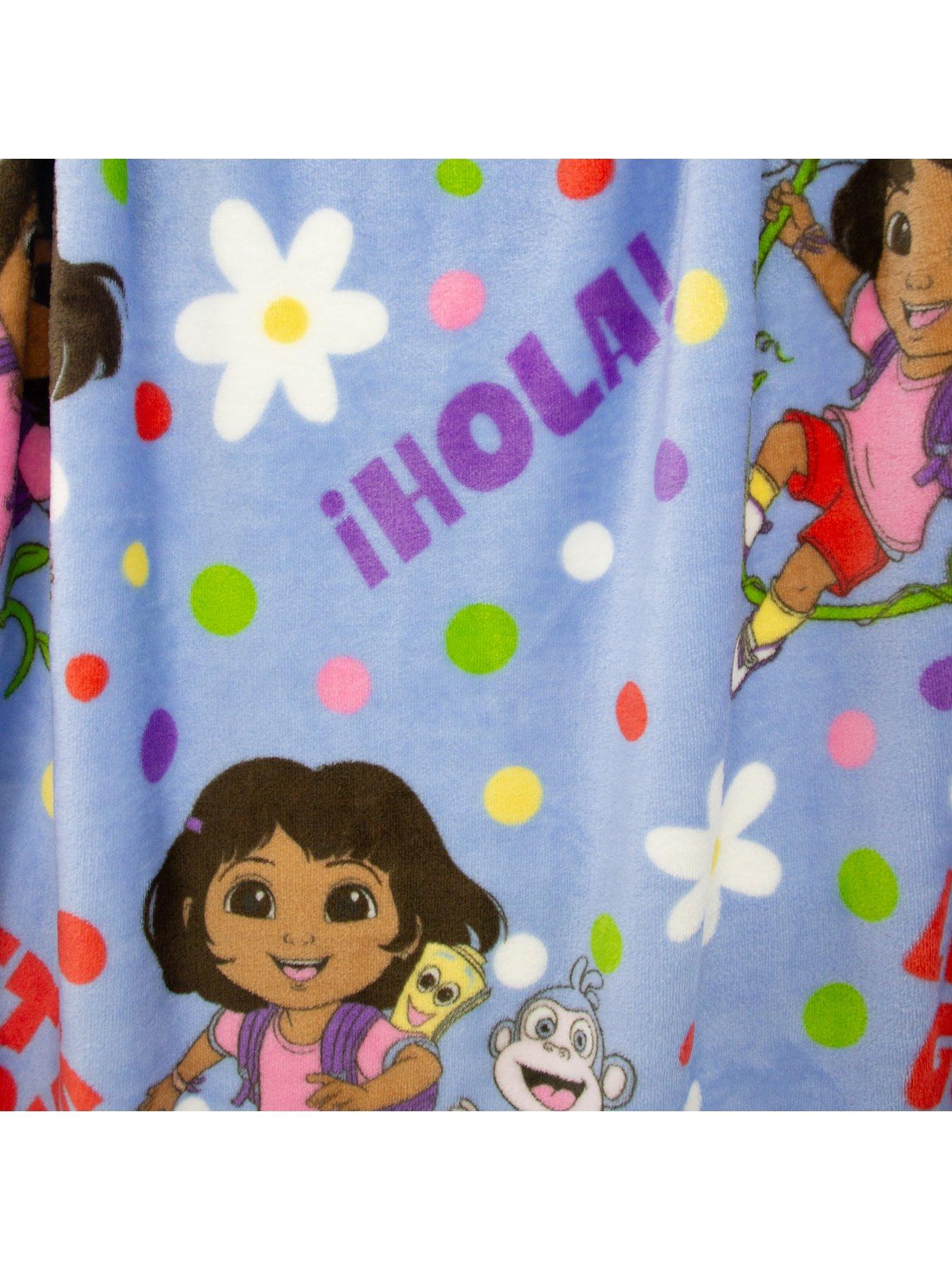Image 4 of 7 of Dora the Explorer Dora The Explorer Hola Rotary Fleece Blanket
