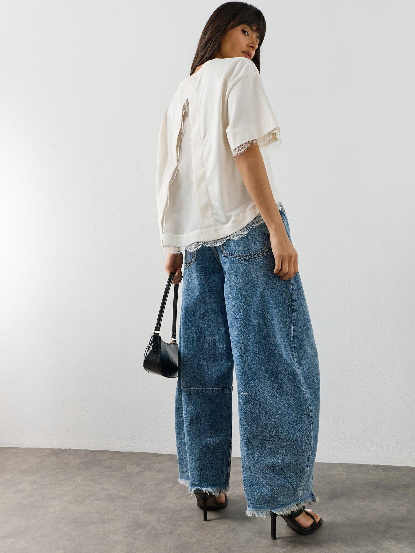 Image 4 of 6 of AllSaints Payton Crop Jeans - Purple