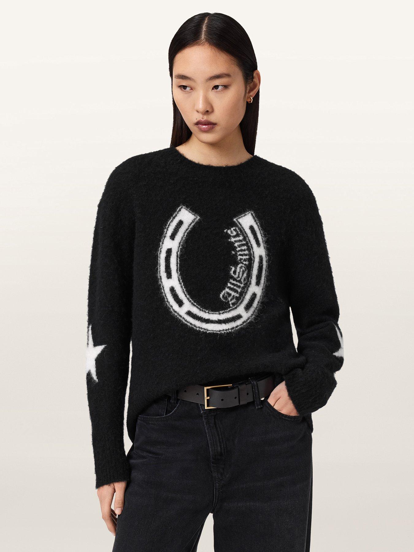 Image 4 of 4 of AllSaints Kismet Jumper - Black/White