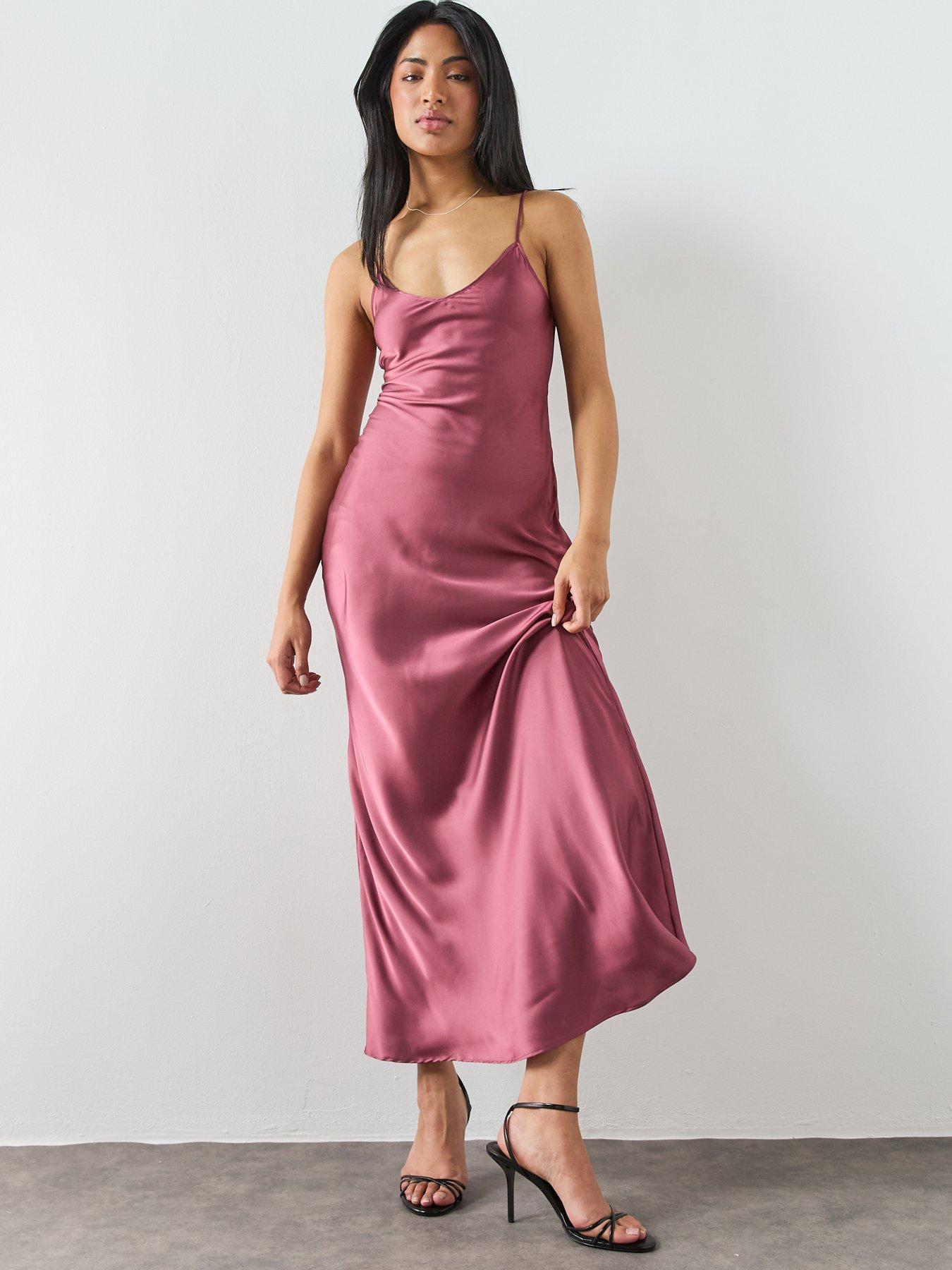 Image 1 of 6 of AllSaints Bryony Dress - Pink