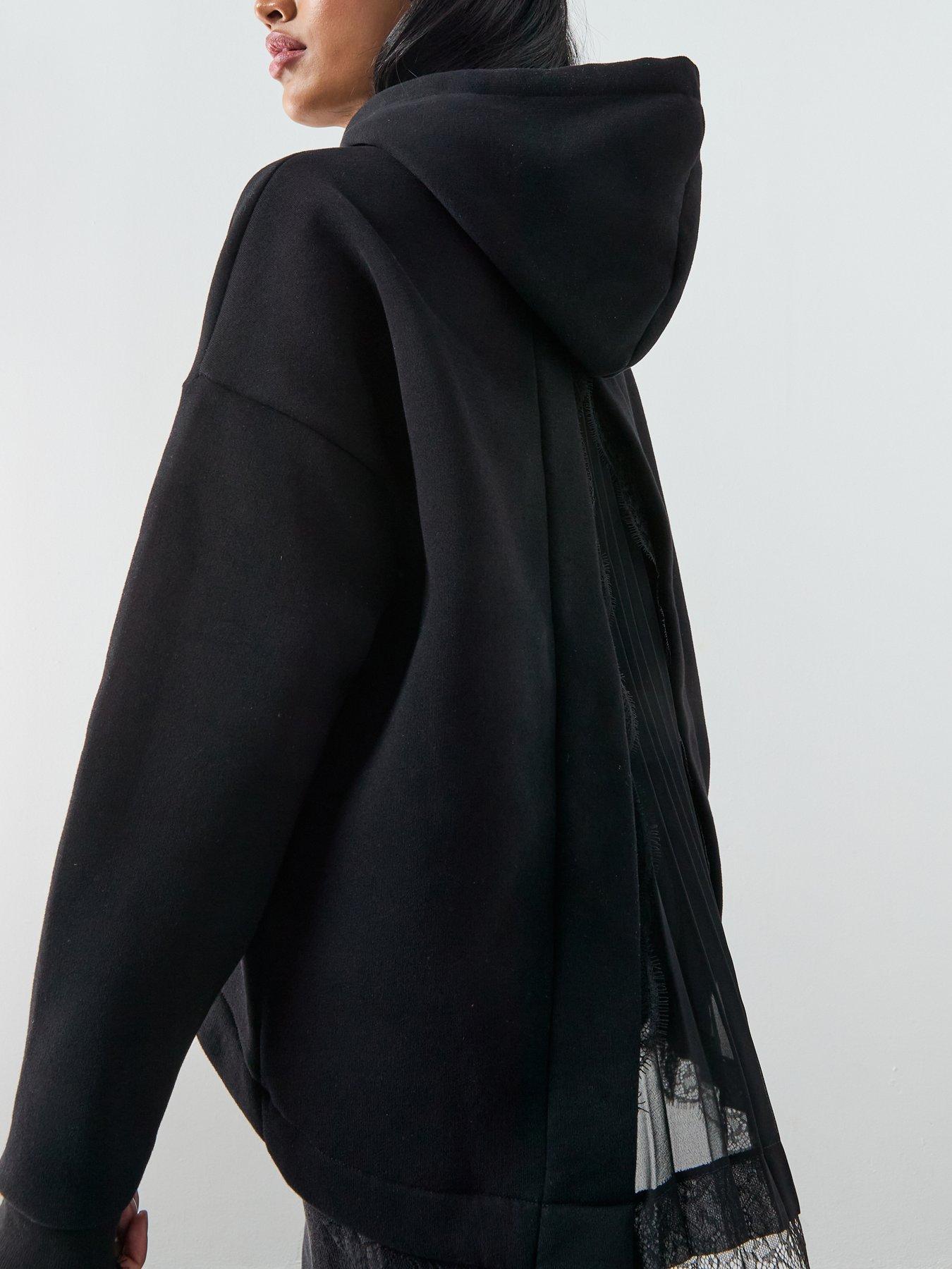 Image 5 of 6 of AllSaints Nia Lace Hoody - Black
