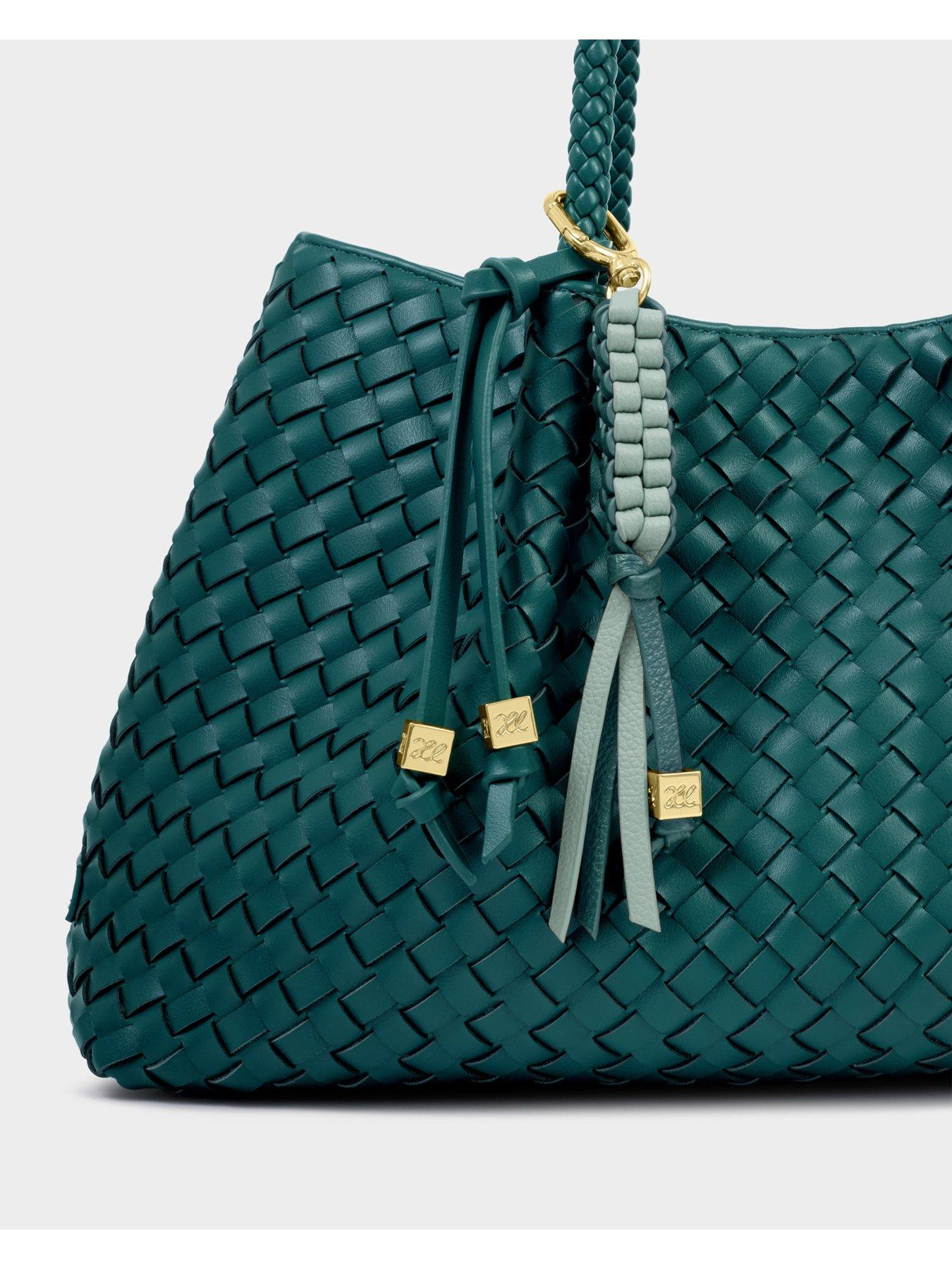 katie-loxton-braided-keyring-bag-charm-deep-teal-jelly-mintstillFront