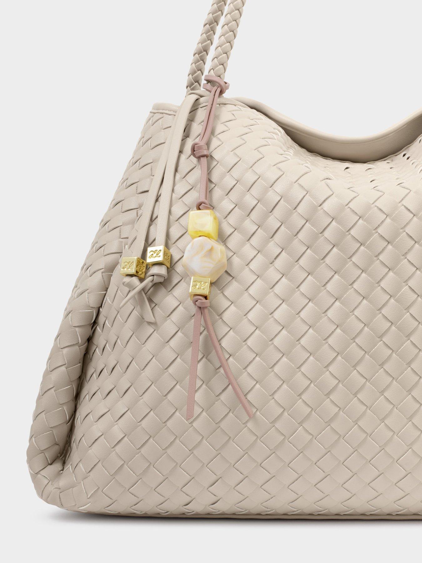 katie-loxton-braided-keyring-bag-charm-pink-heatherstillFront