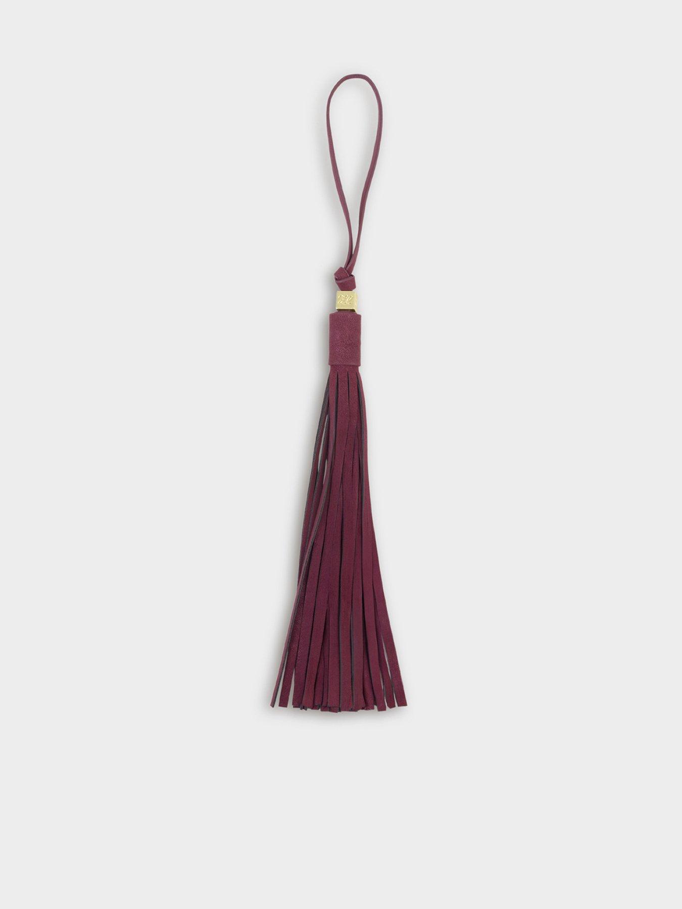 katie-loxton-oversized-tassel-bag-charm-cherry-suedettefront