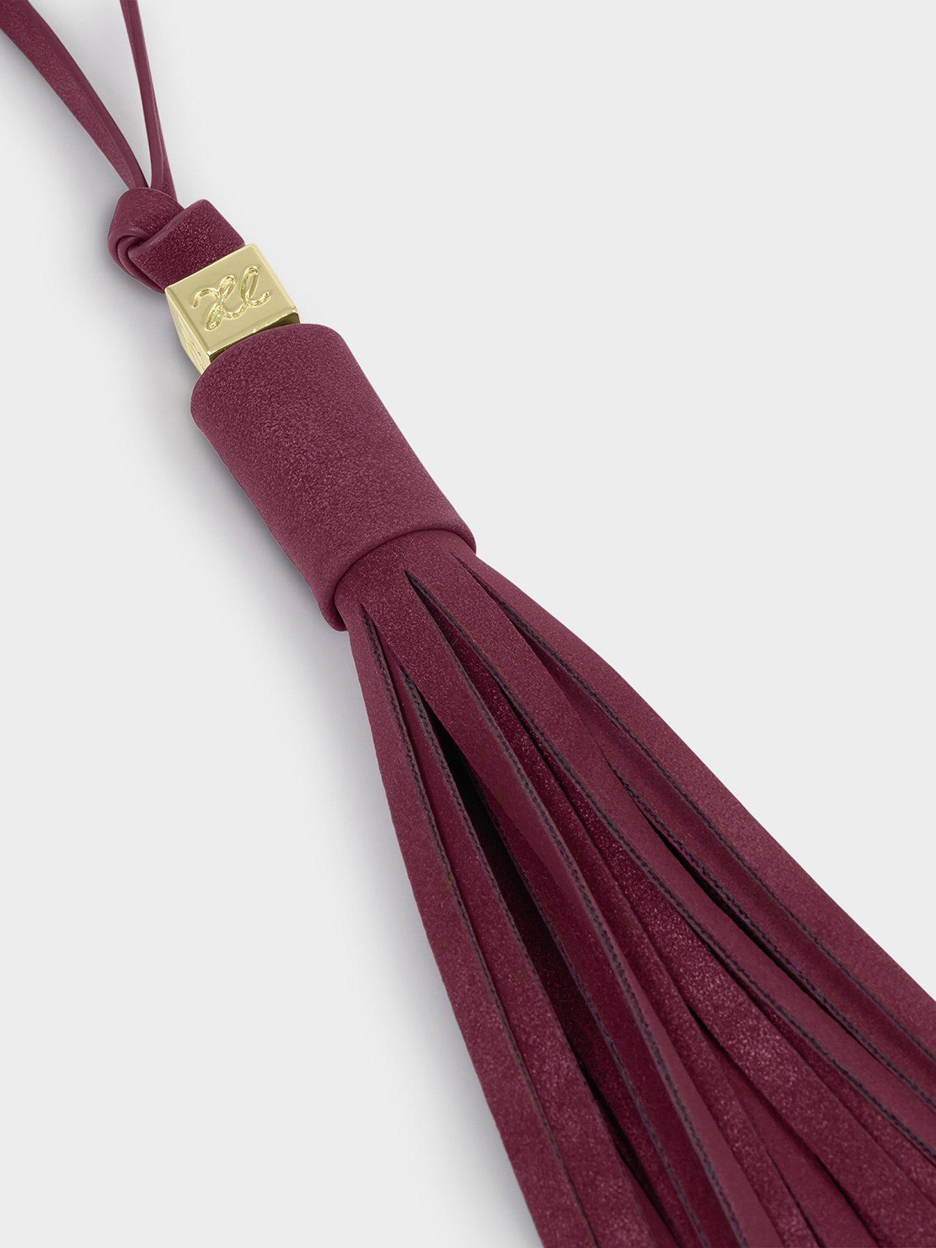 katie-loxton-oversized-tassel-bag-charm-cherry-suedetteback