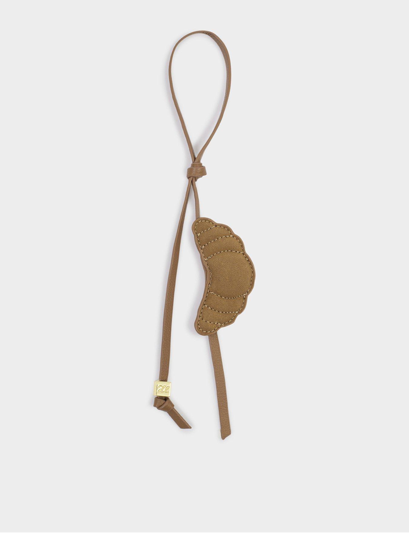 katie-loxton-croissant-bag-charm-brownfront